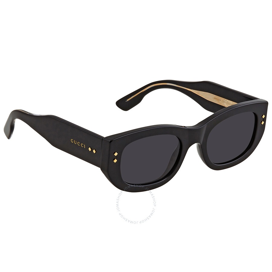 Gucci Solid Grey Rectangular Ladies Sunglasses GG1215S 002 51 - 3