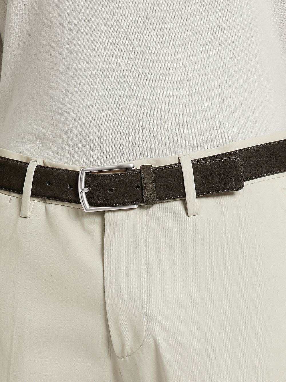 nubuck leather belt - 3