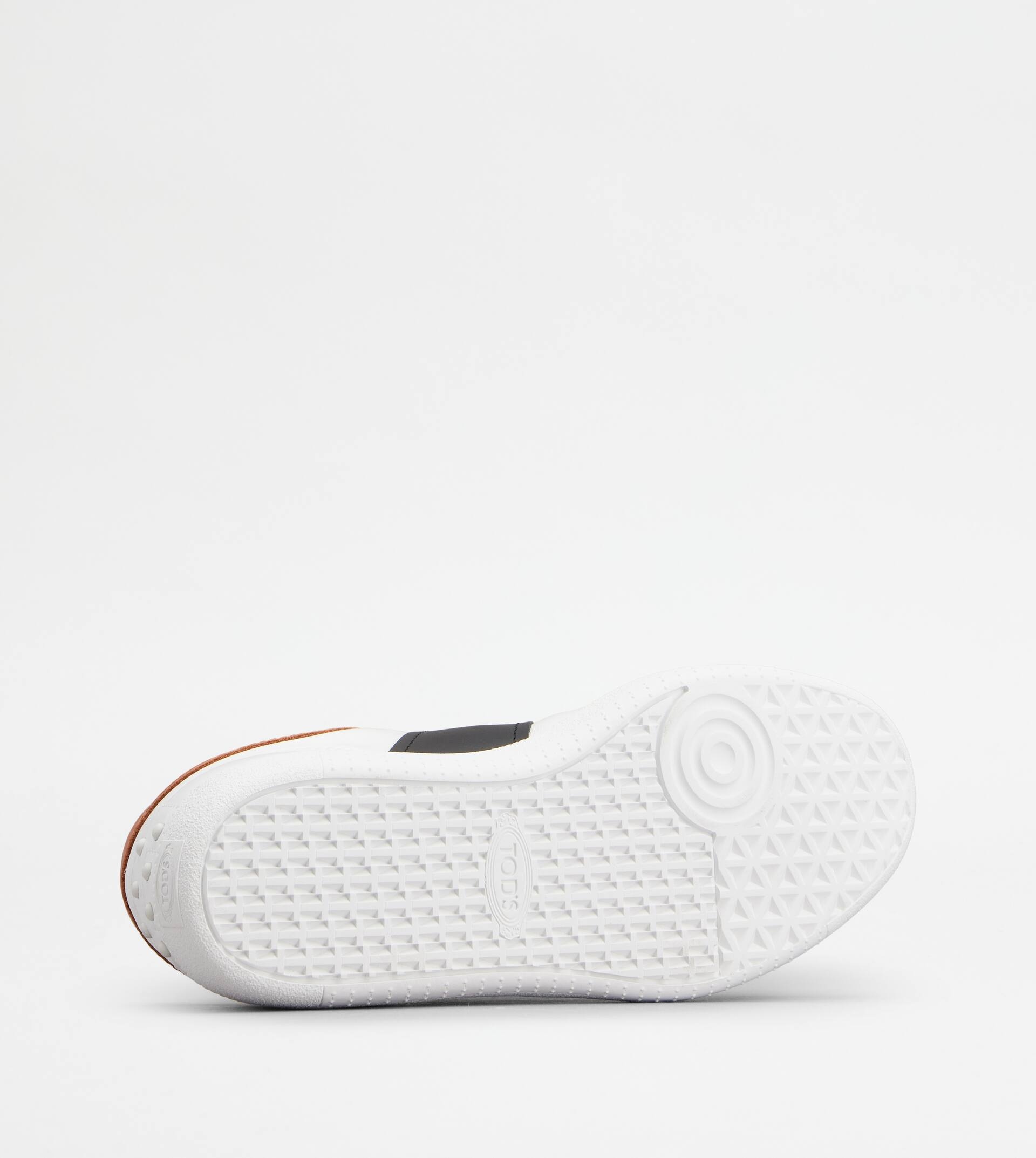 TOD'S TABS SNEAKERS IN LEATHER - WHITE, BLACK, BROWN - 4