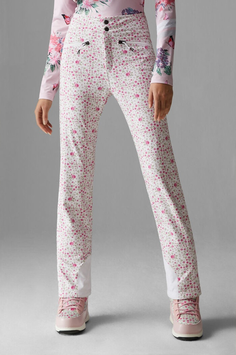 Ireen Ski pants in Pink/White 2