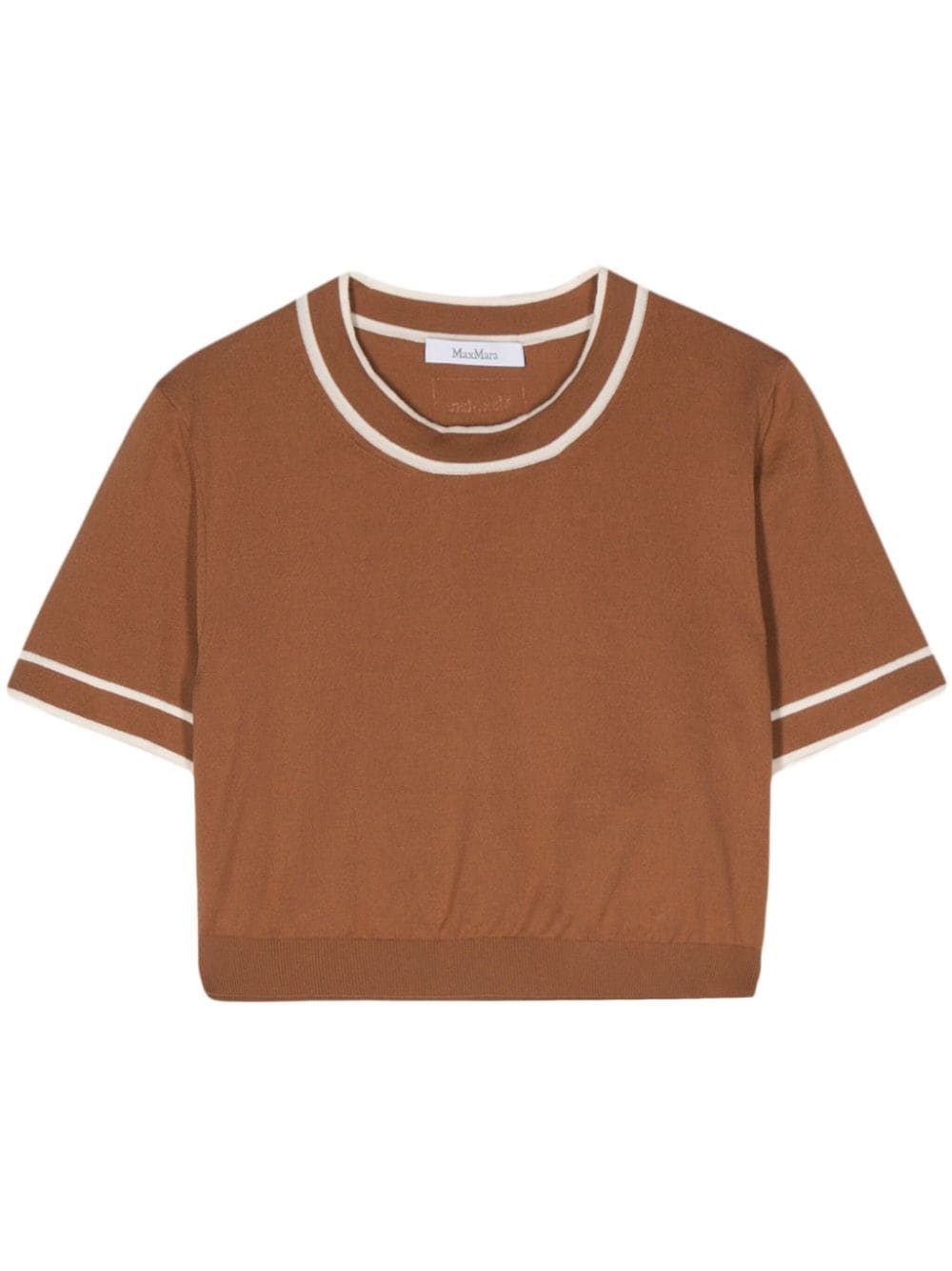 fine-knit cropped top - 1