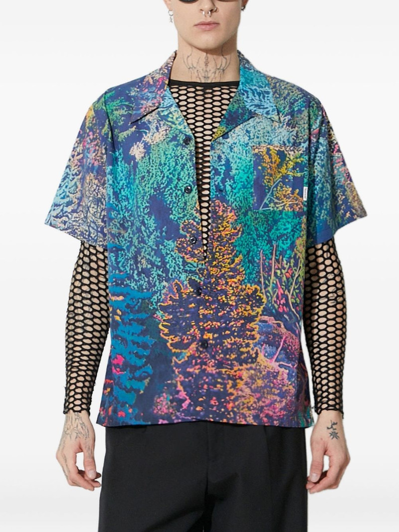 reef-print short-sleeve shirt 1