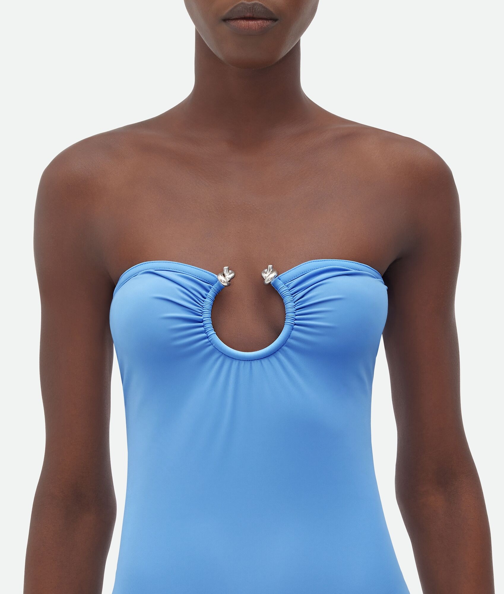Stretch Nylon Swimsuit With Knot Ring - 4