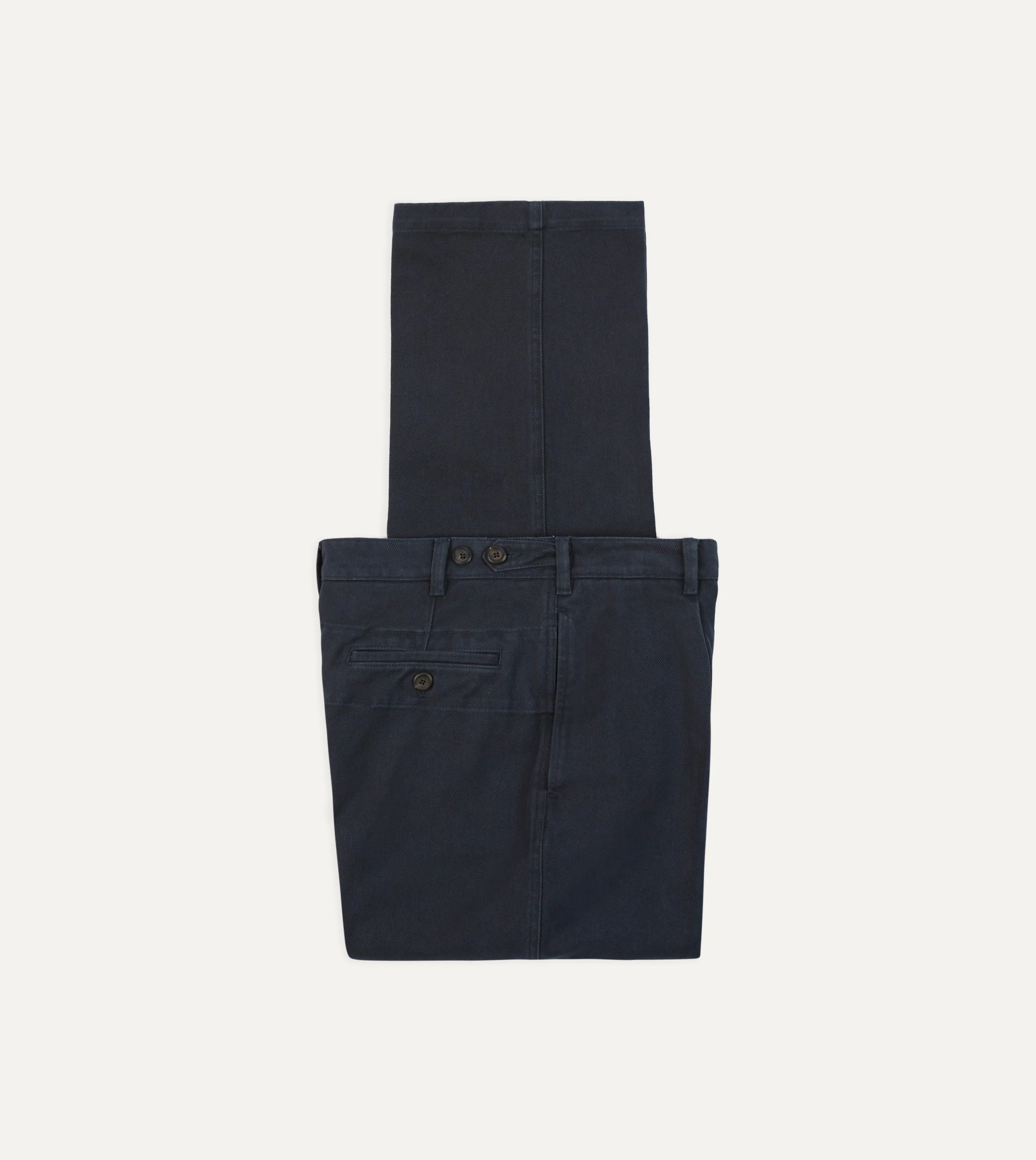 Dark Navy Heavy Cotton Twill Games Trousers - 1