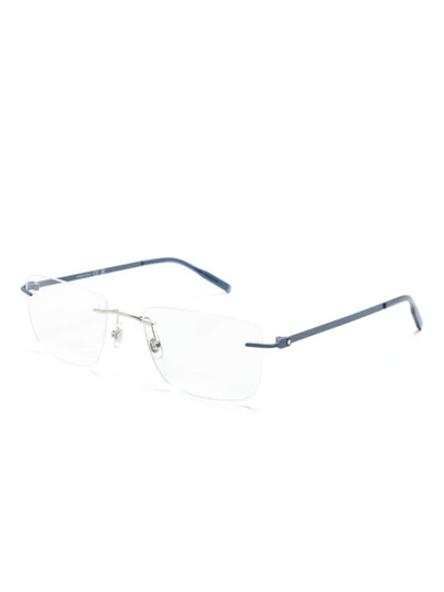 Montblanc rimless rectangle-frame glasses outlook
