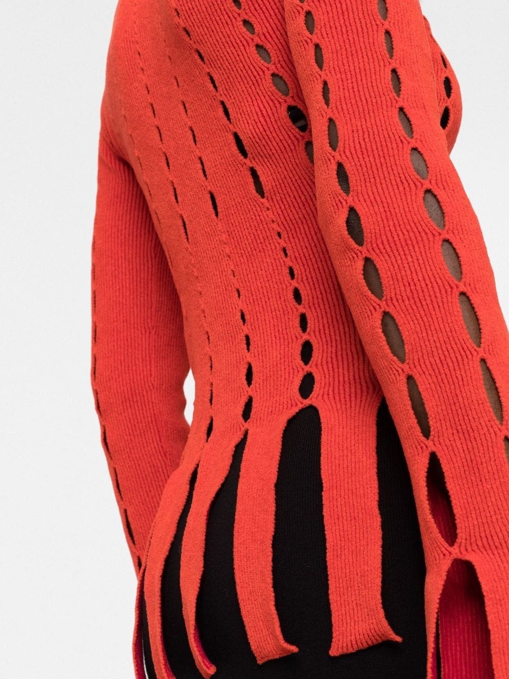 cut-out knitted top - 5