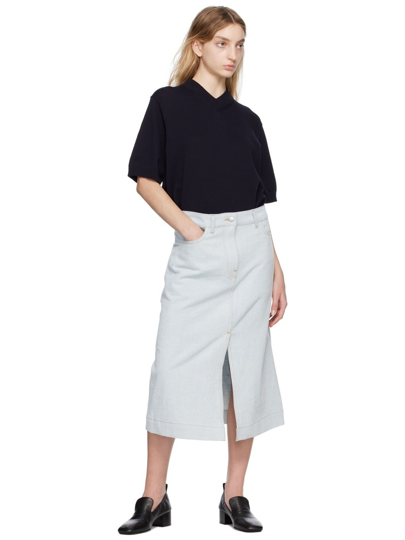 Studio Nicholson Blue Soro Midi Skirt outlook