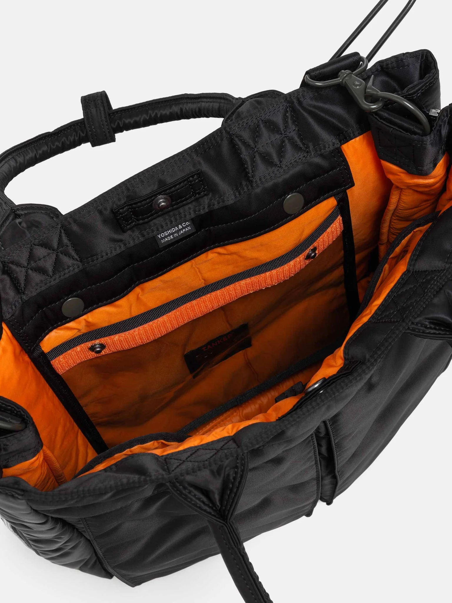 PORTER TANKER Carrying Tote Bag Black | REVERSIBLE