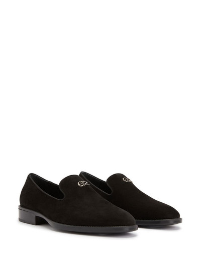 Giuseppe Zanotti Imrham logo-plaque suede loafers outlook