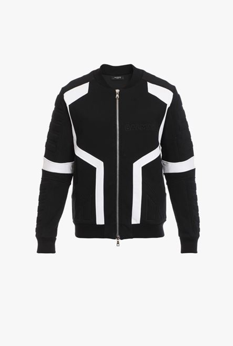 Bicolor black and white bomber jacket 1