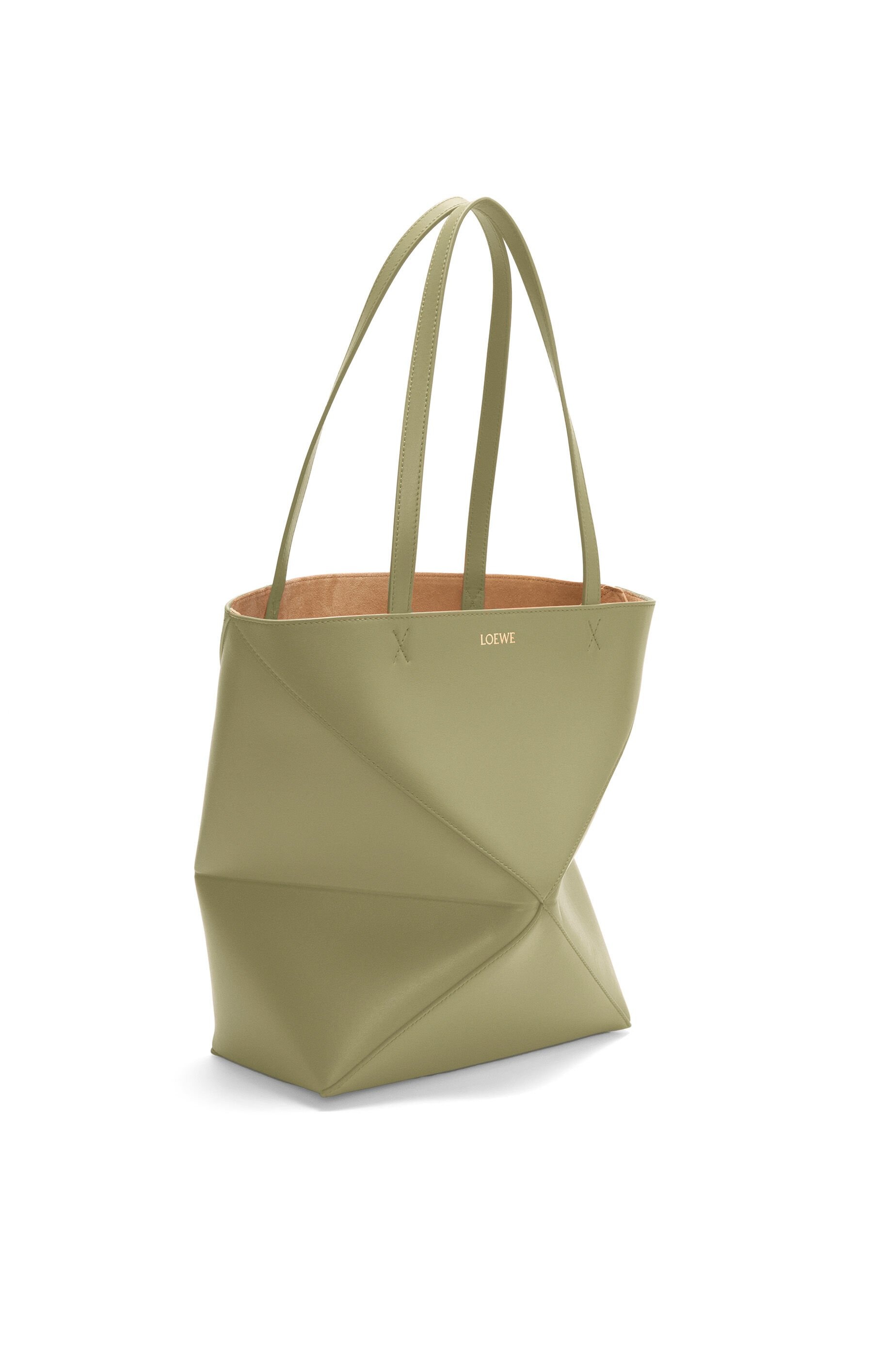 Medium Puzzle Fold tote in shiny calfskin - 4