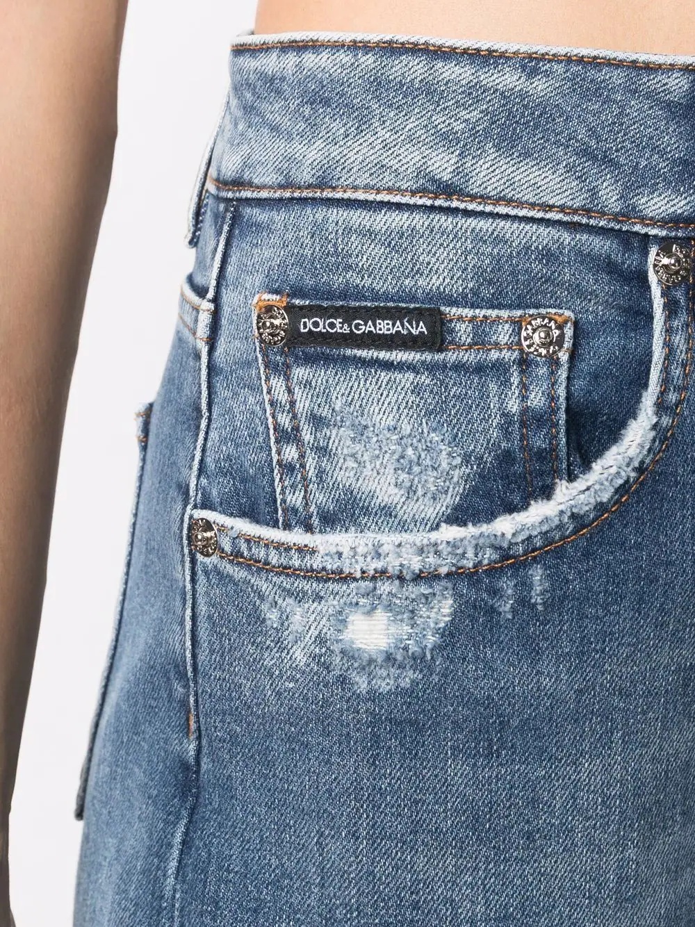 ripped-detail denim jeans - 5