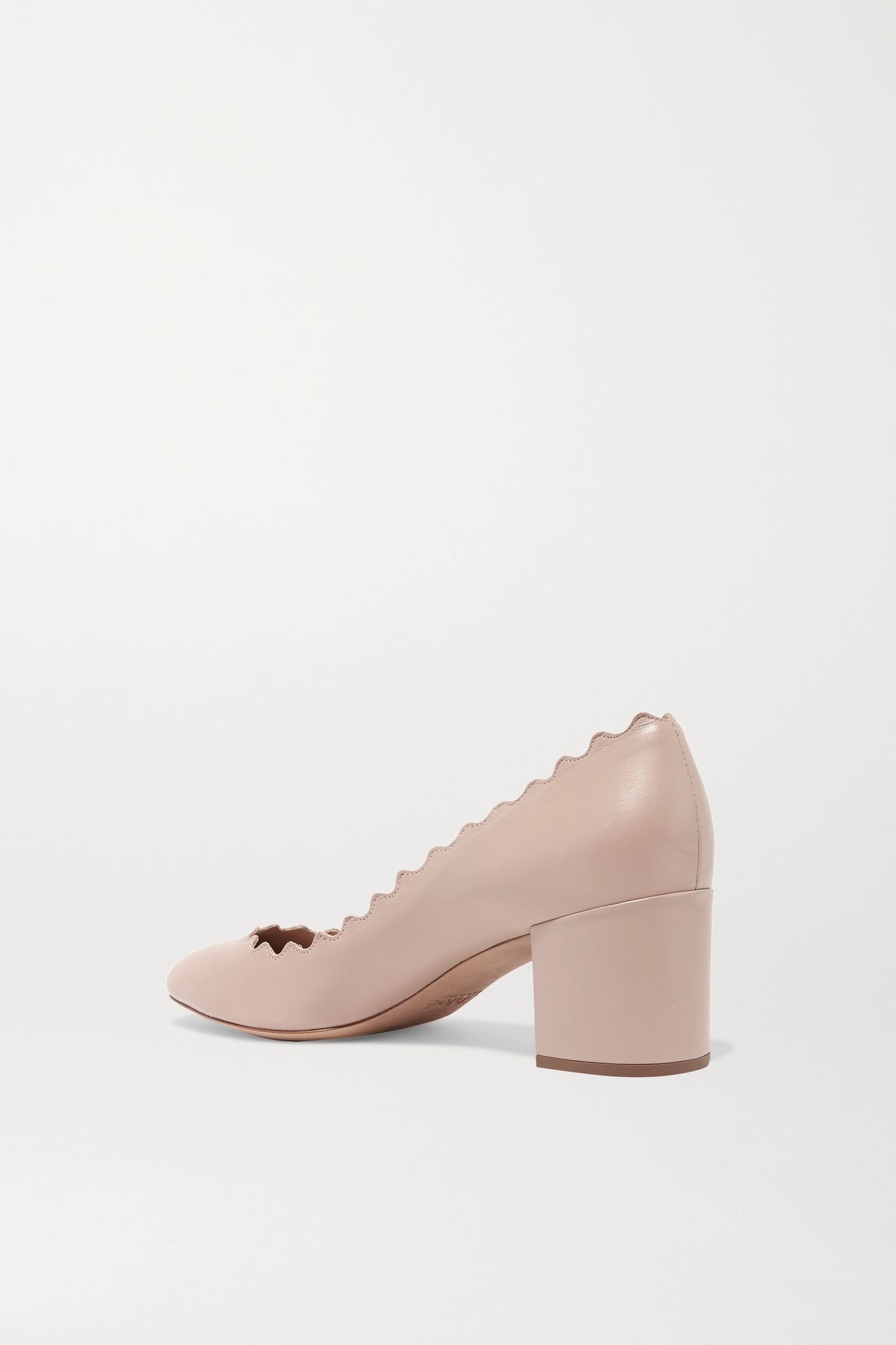 Lauren scalloped leather pumps - 4