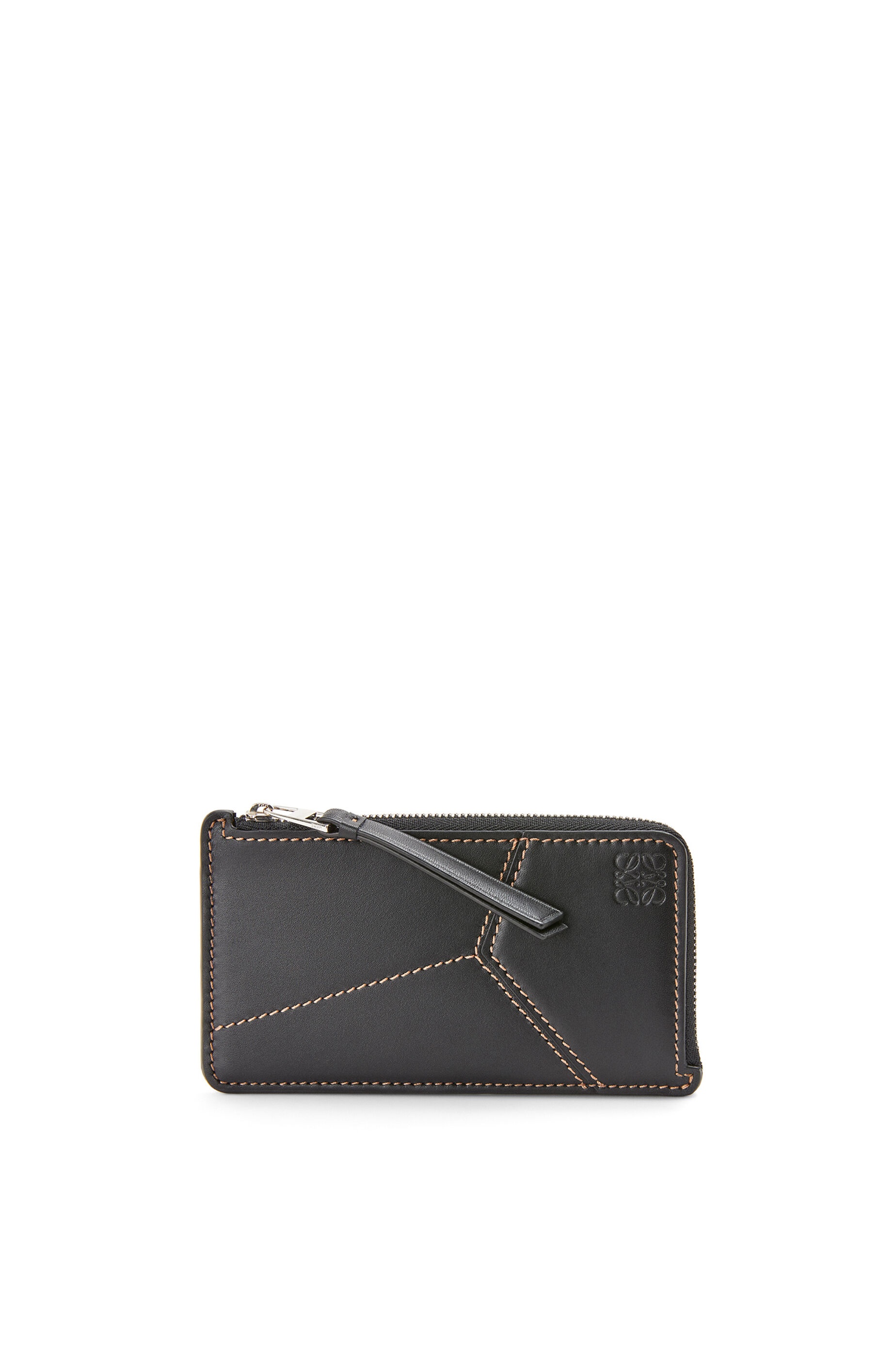 Puzzle stitches coin cardholder in smooth calfskin - 1