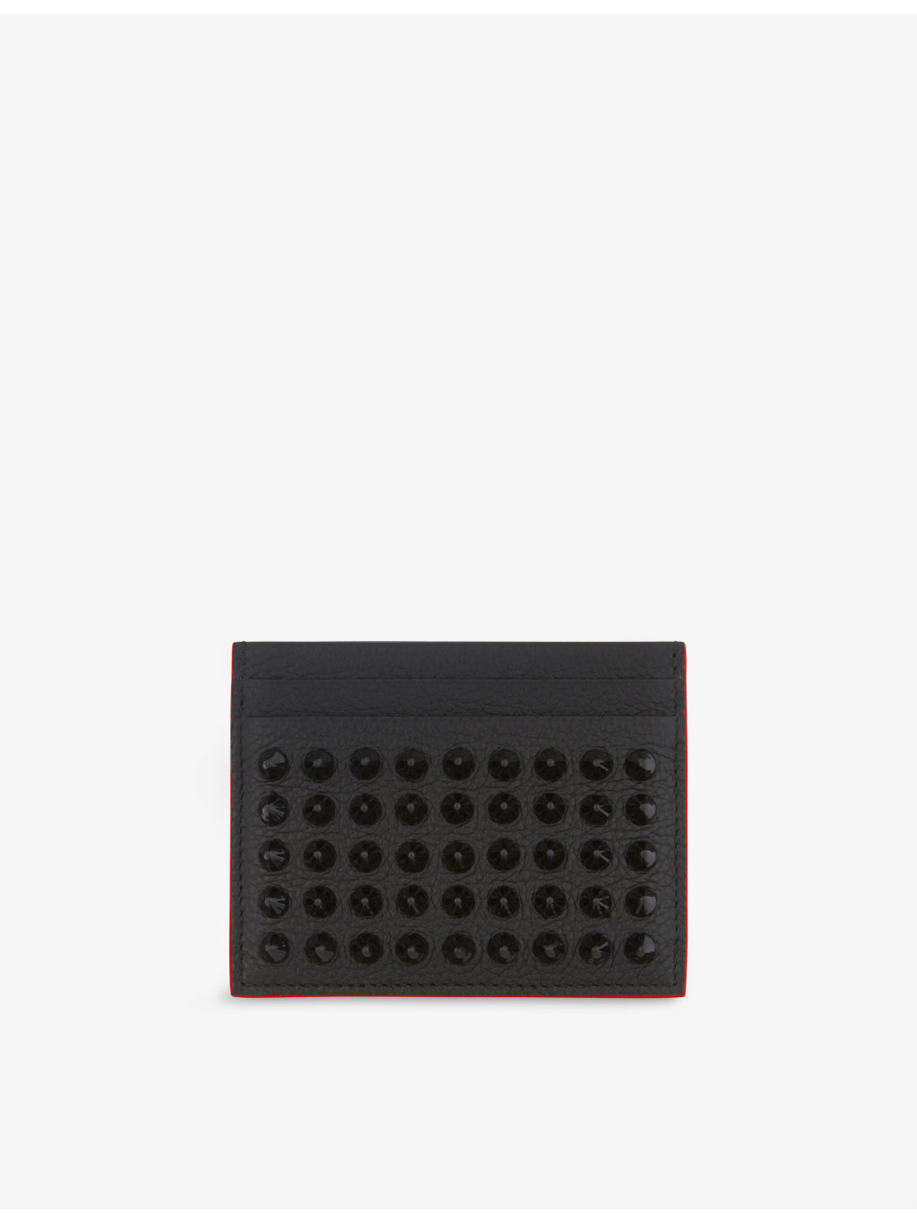 Kios stud-embellished leather card holder - 1