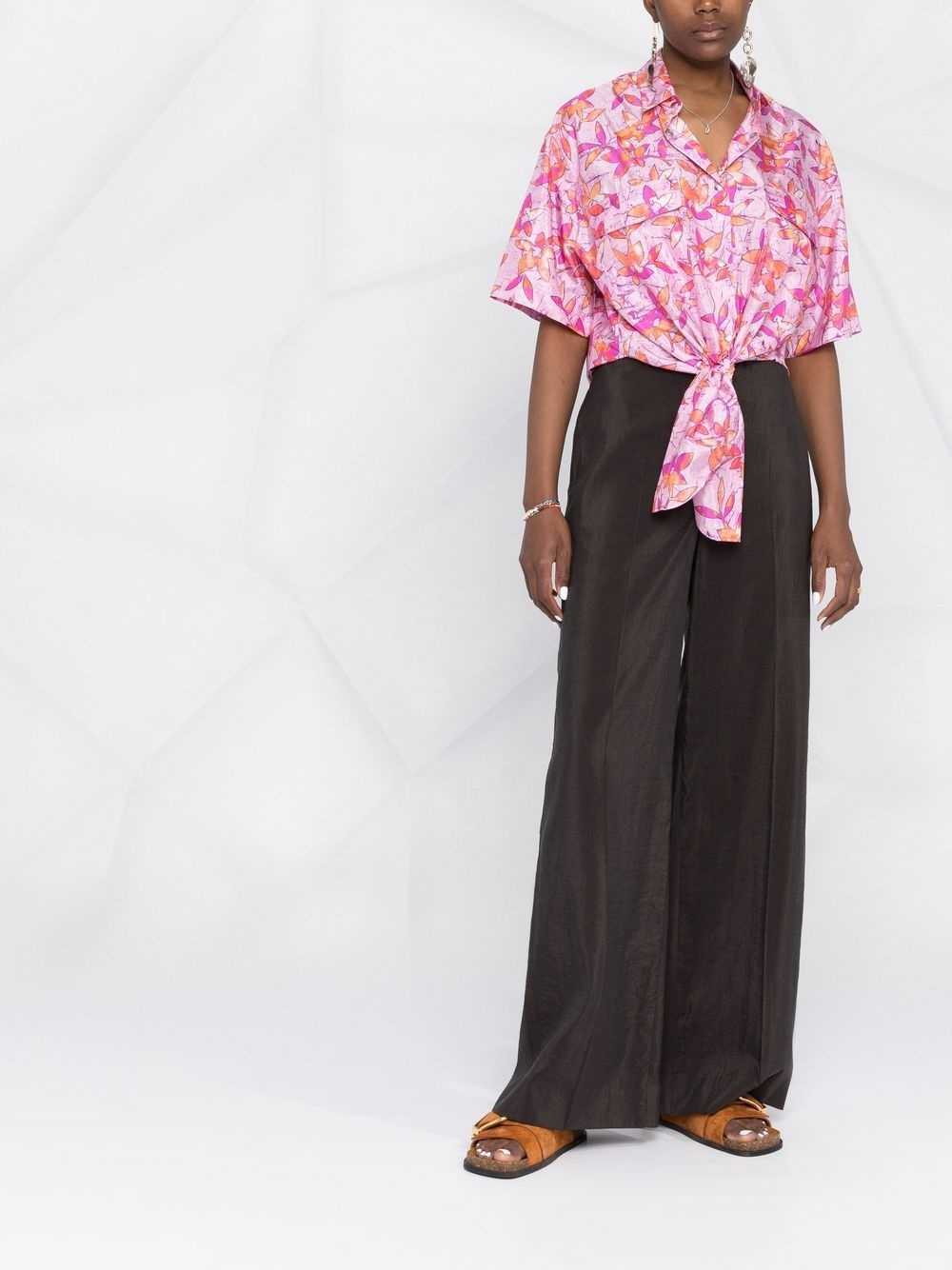 floral-print short-sleeve shirt - 2
