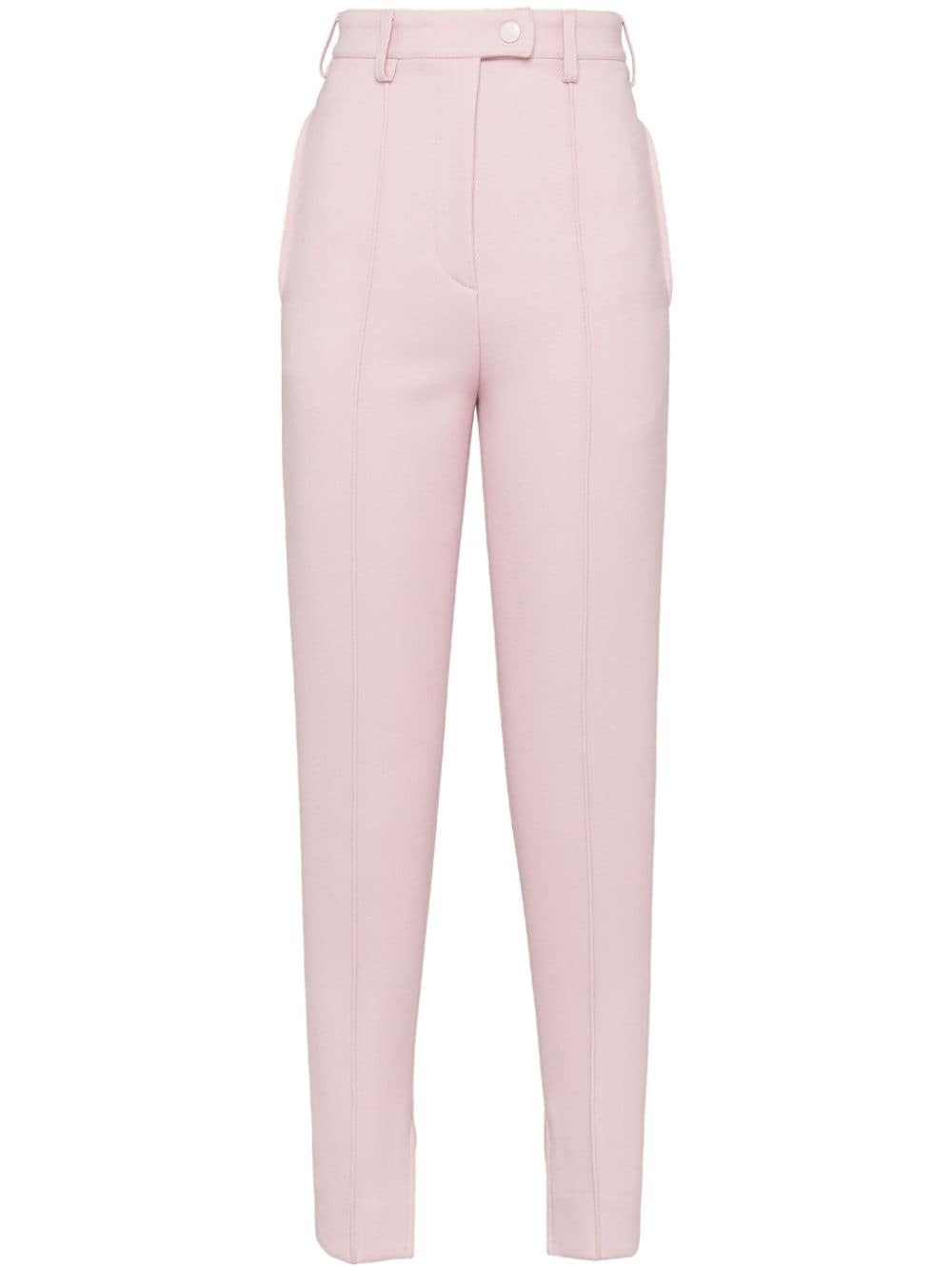 high-waisted tapered trousers - 1
