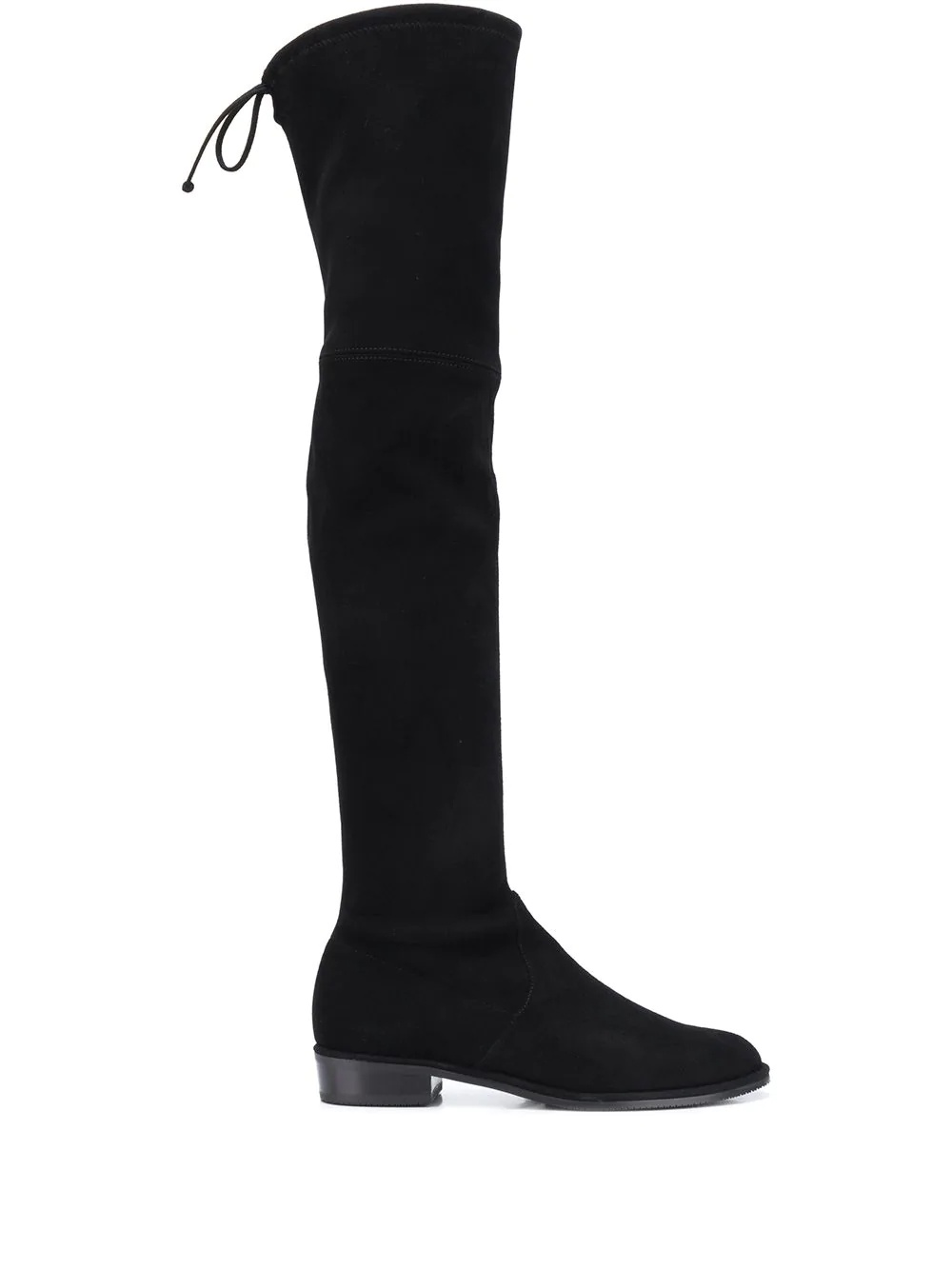 tie-fastened thigh high boots - 1