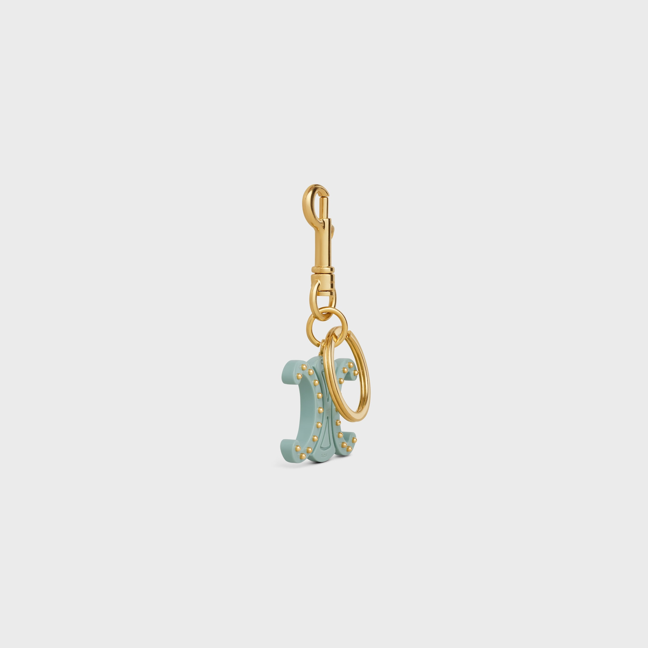 TRIOMPHE KEYRING CHARMS in ACETATE with GOLD FINISHING - 2