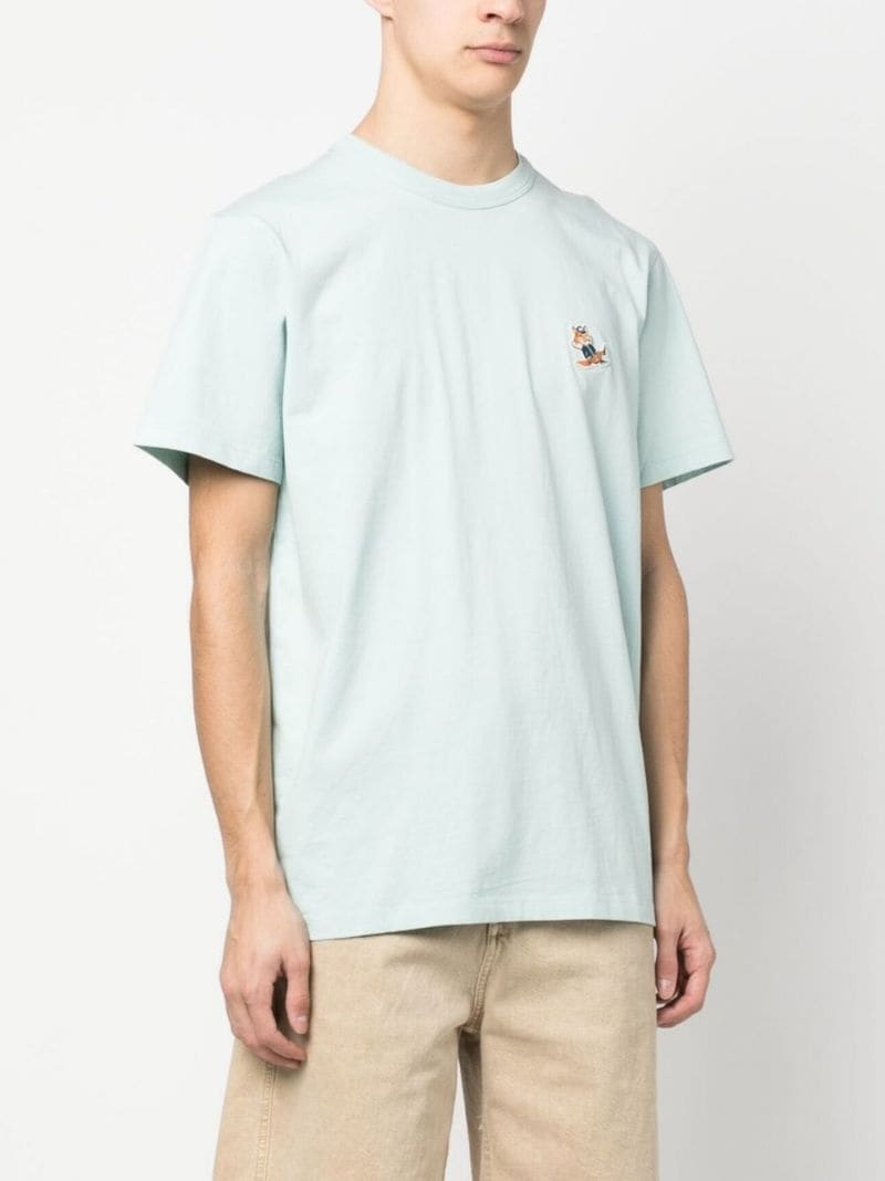 plain cotton T-shirt - 3
