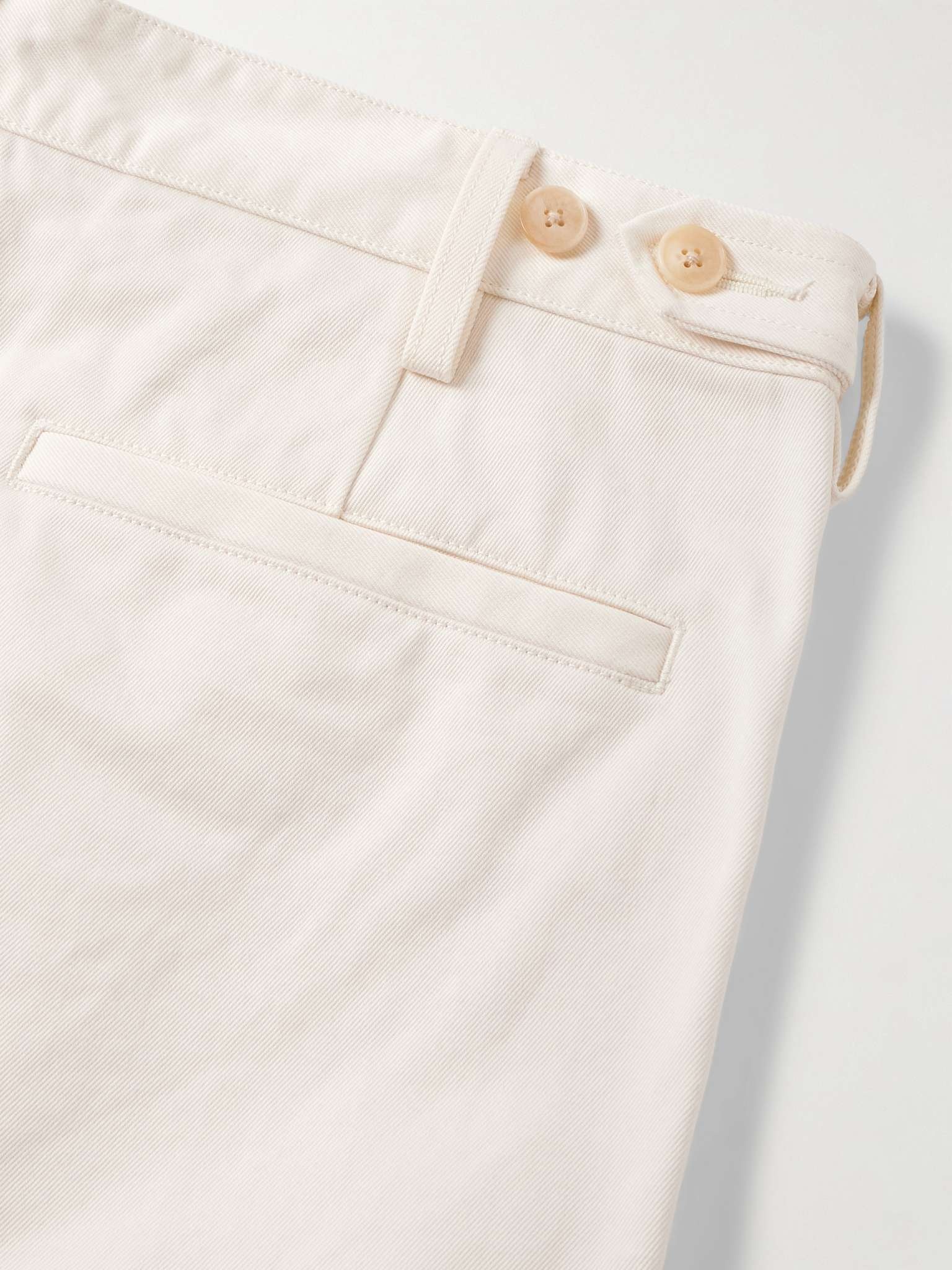 Finx Straight-Leg Pleated Cotton-Twill Trousers - 5