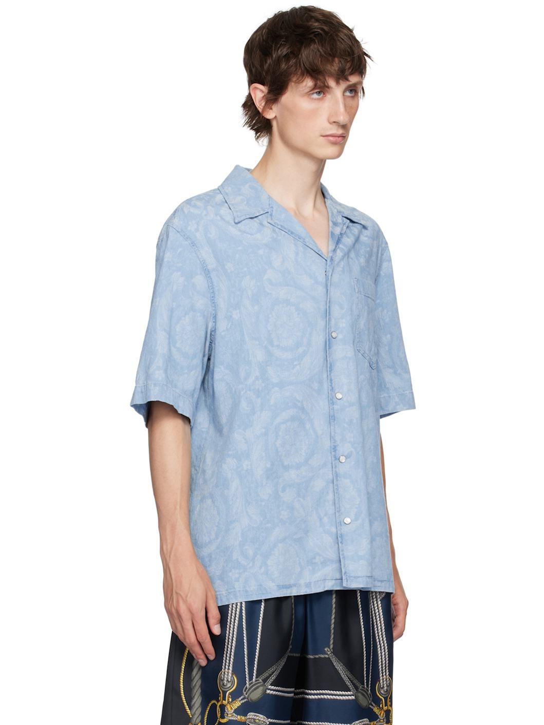 Blue Barocco Chambray Shirt - 2