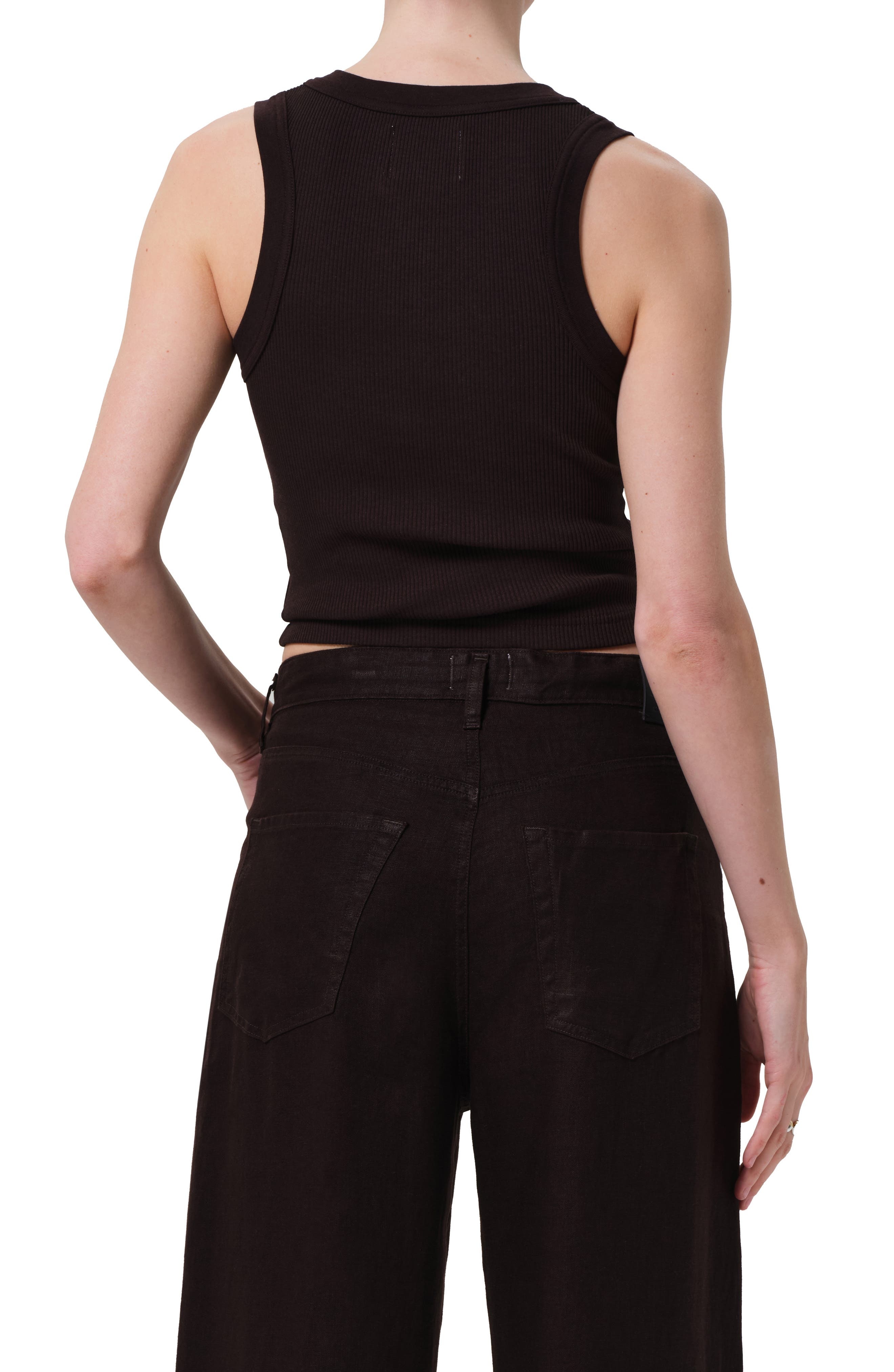 Citizens of Humanity Caralyn Rib Henley Tank in Chocolate at Nordstrom - 2