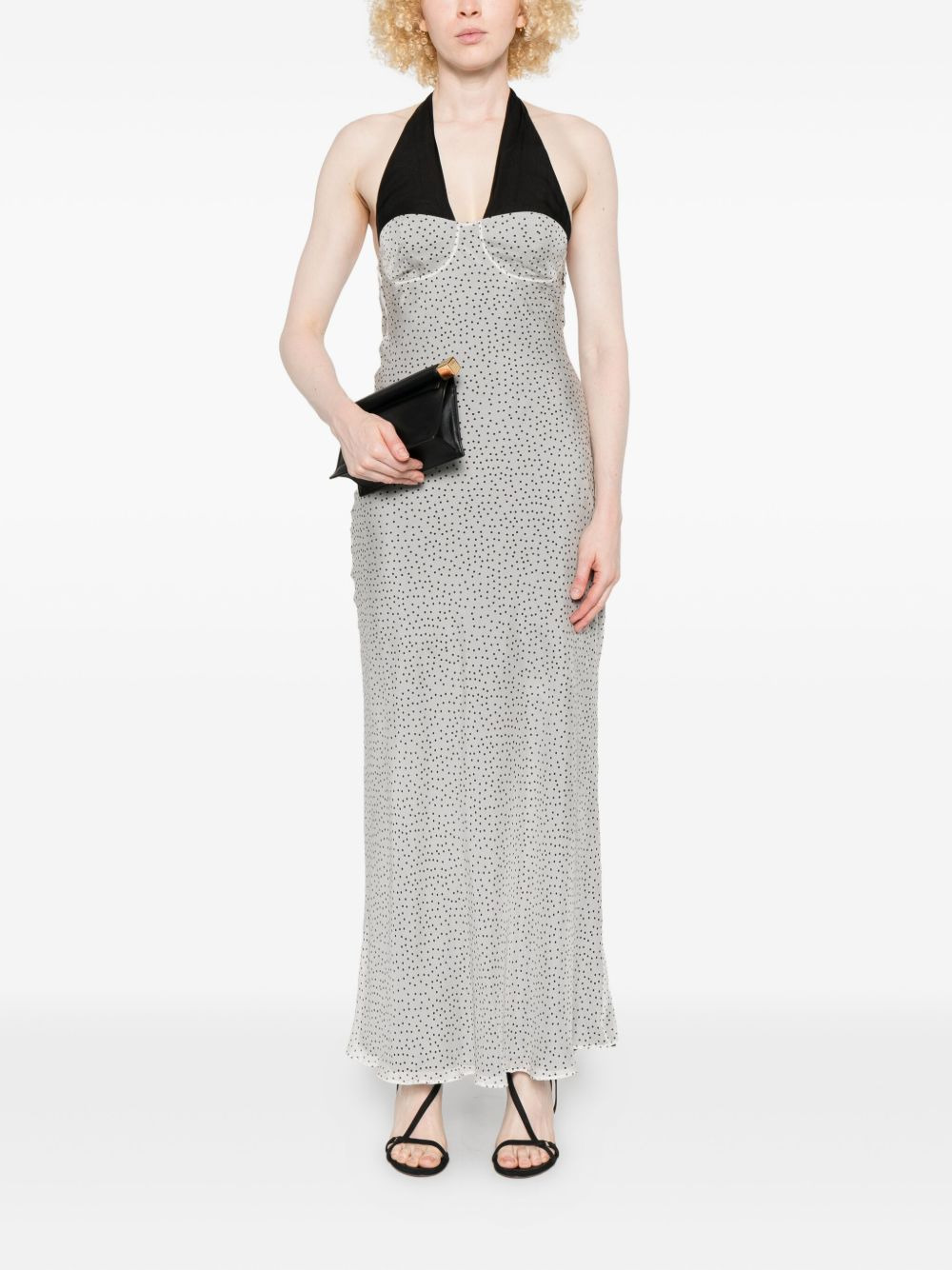 Lisander polka-dot halterneck dress - 2