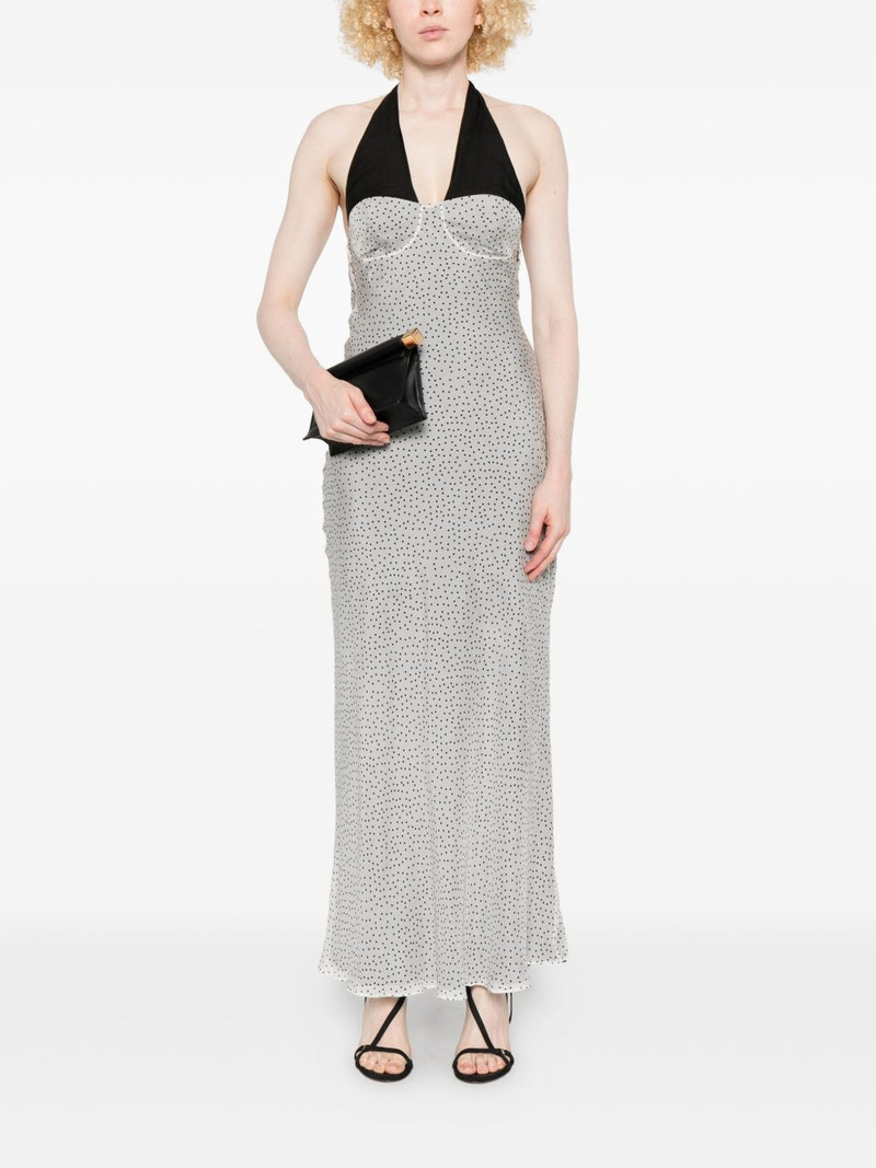 SIR. Lisander polka-dot halterneck dress outlook