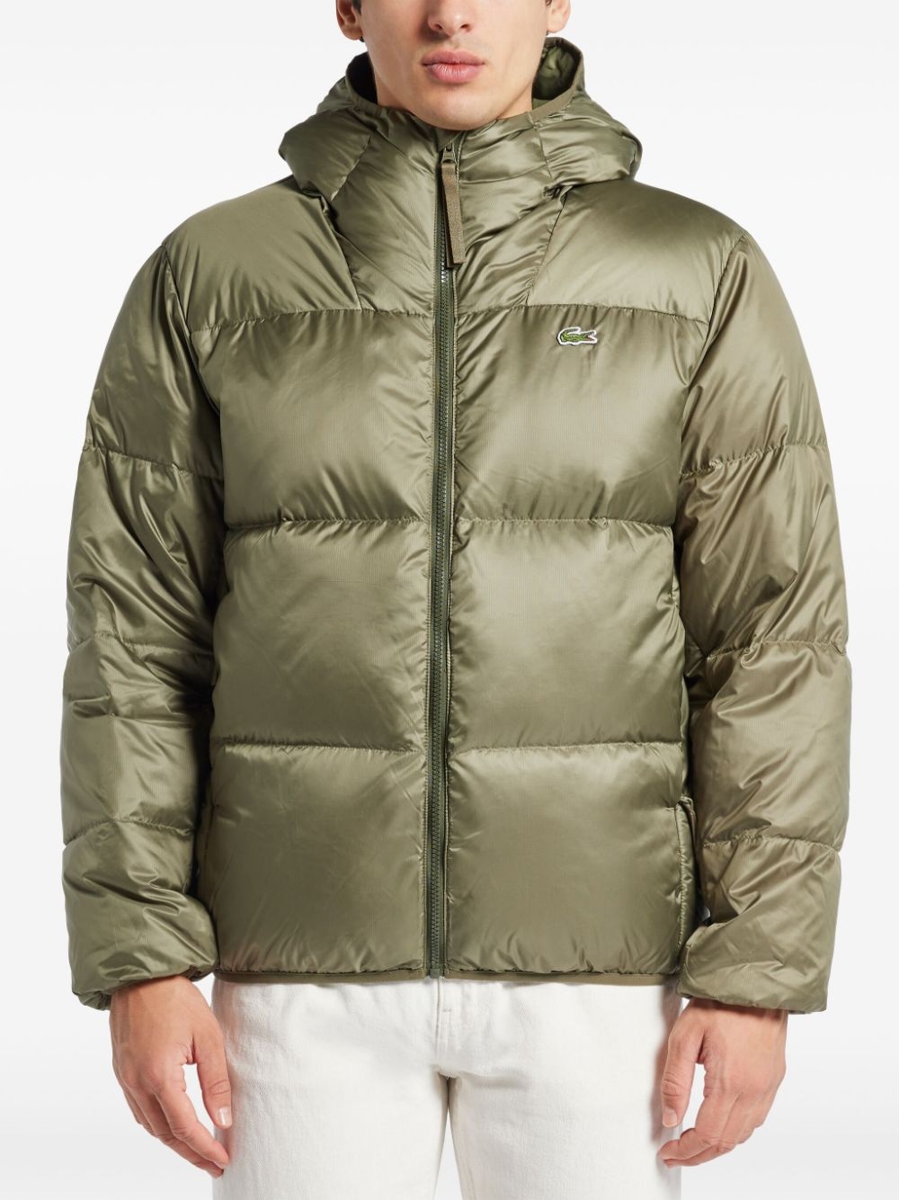 logo-patch padded jacket - 3