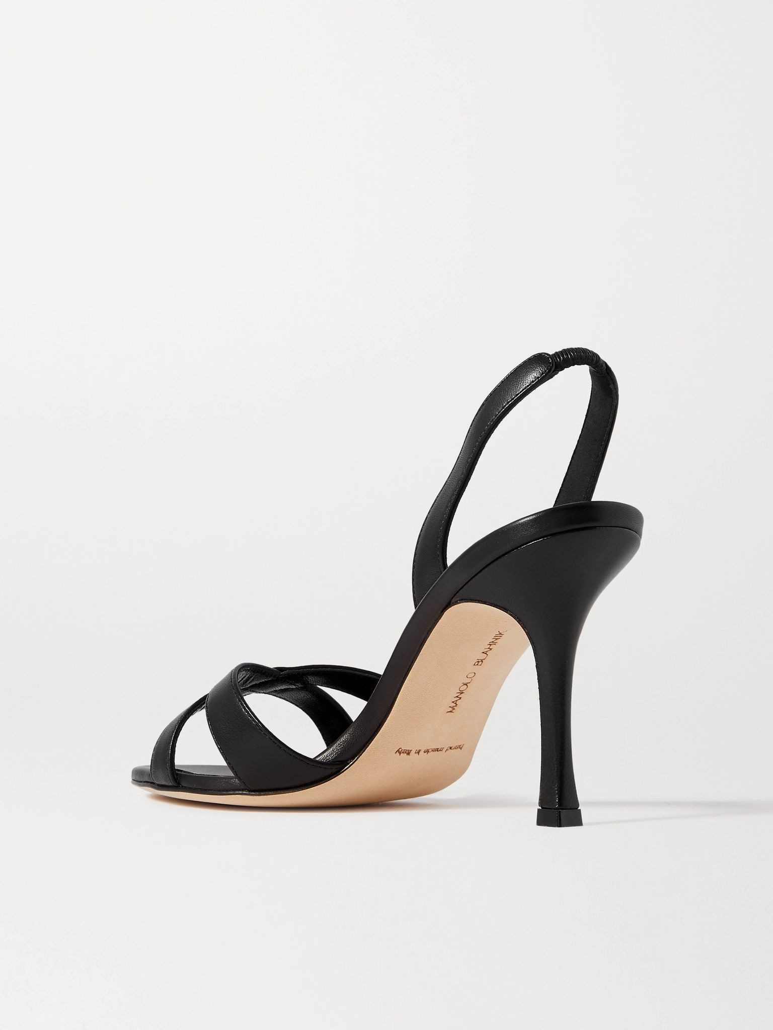 Callasli 90 leather slingback sandals Black - 3