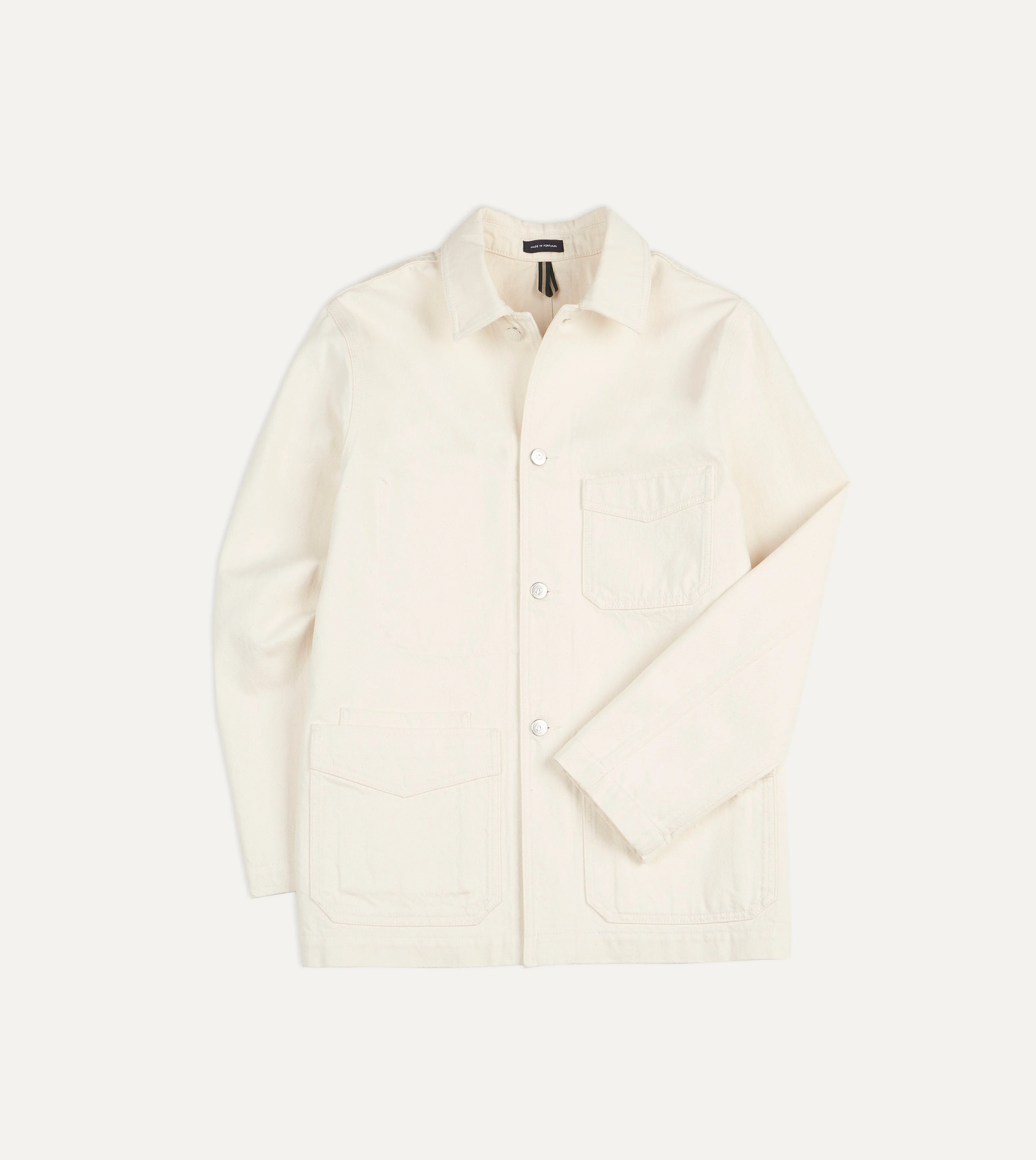 Ecru Selvedge Denim Five-Pocket Chore Jacket - 1