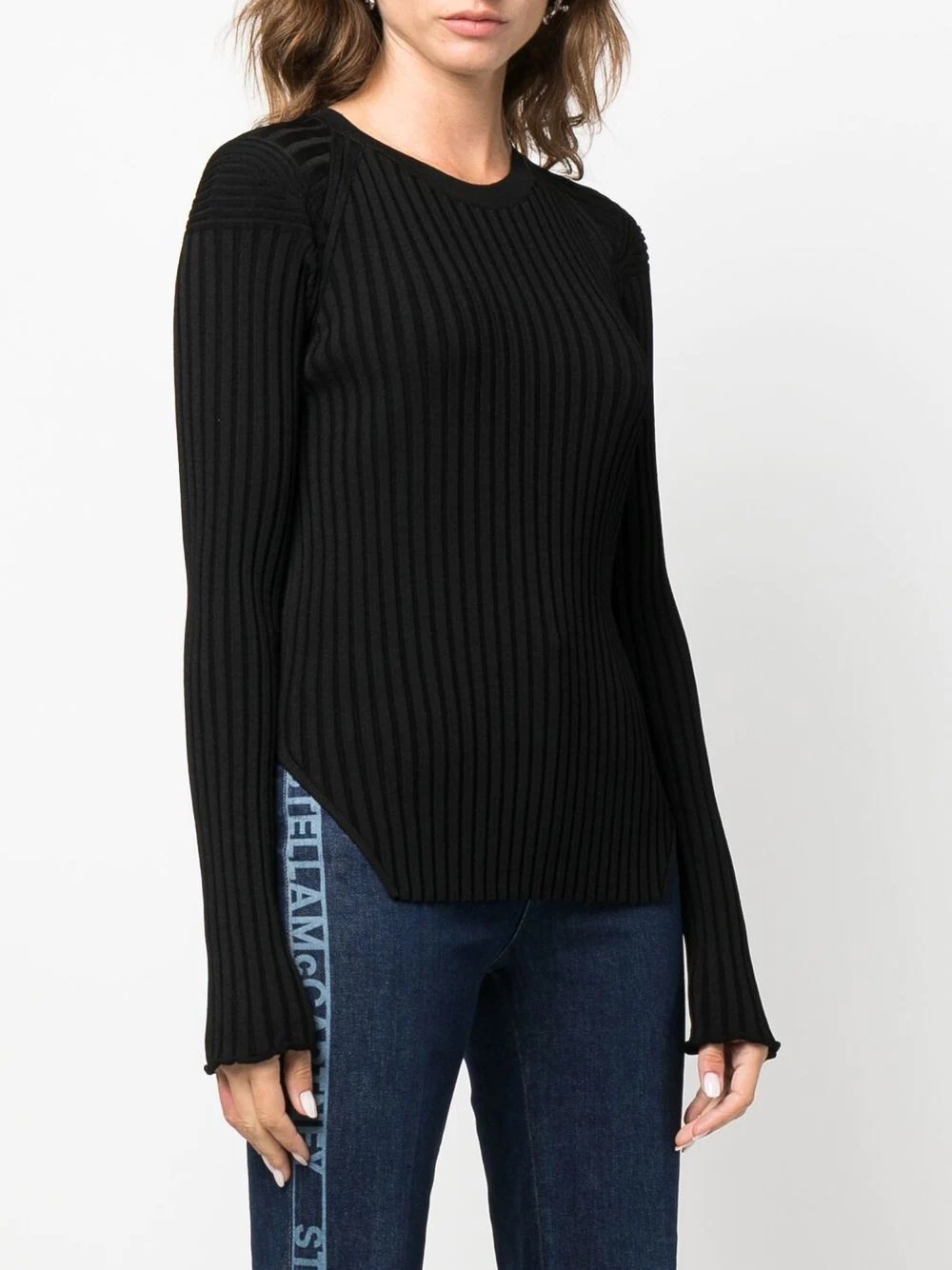 rib-knit long-sleeve top - 3
