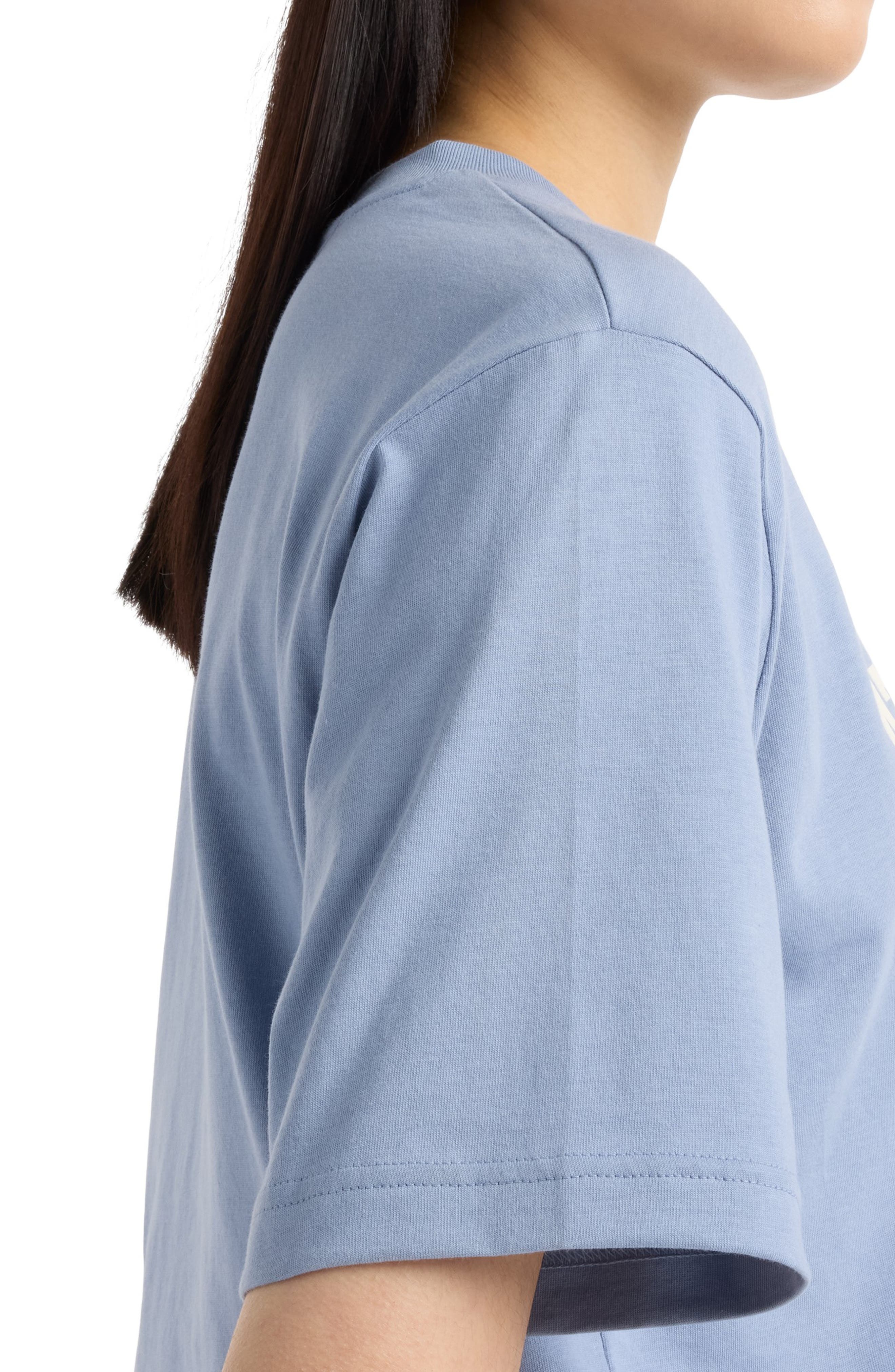 New Balance Heritage Relaxed Crop Logo Graphic T-Shirt in Dusk Shower at Nordstrom - 4