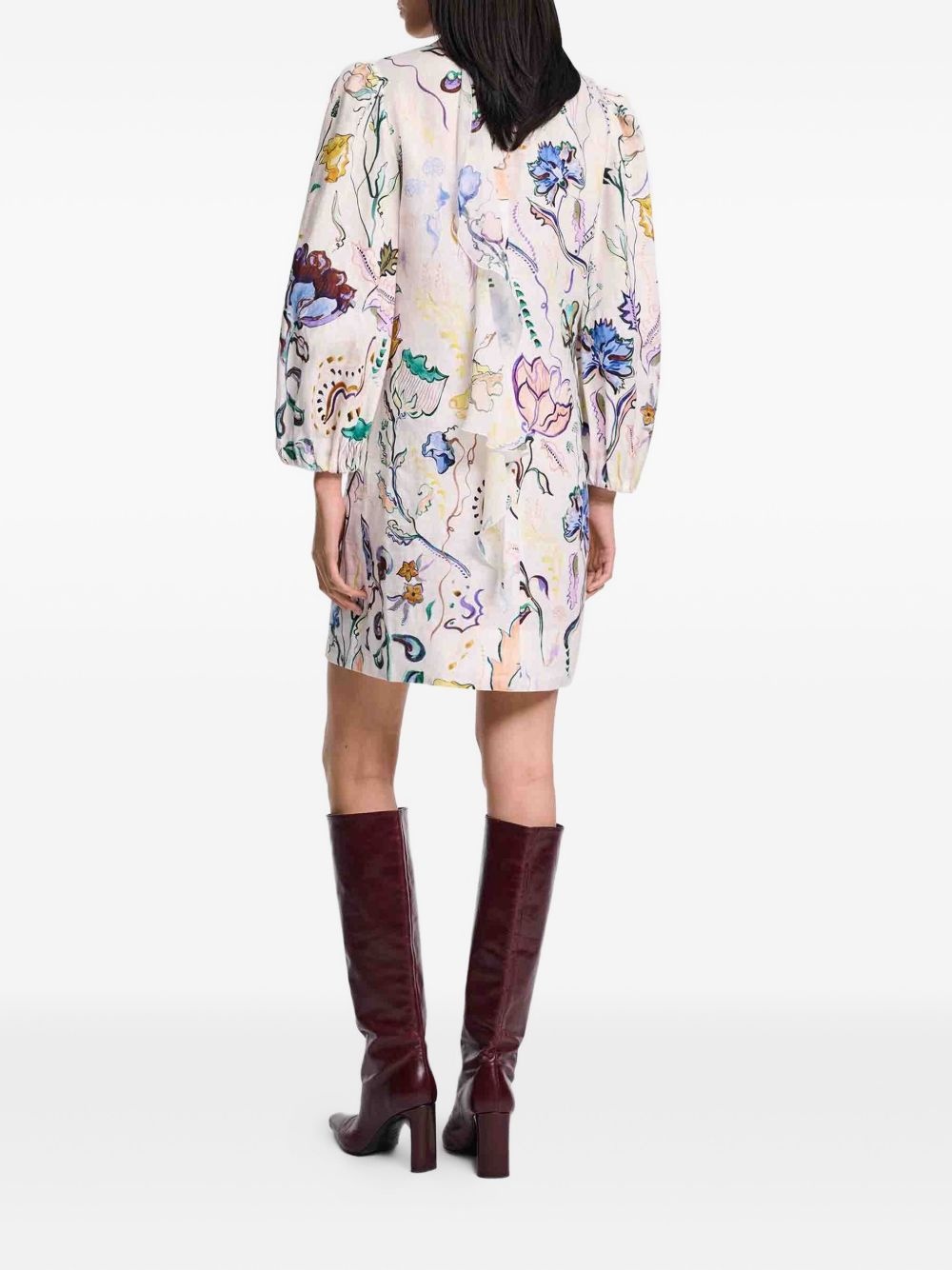 linen mini dress - 4