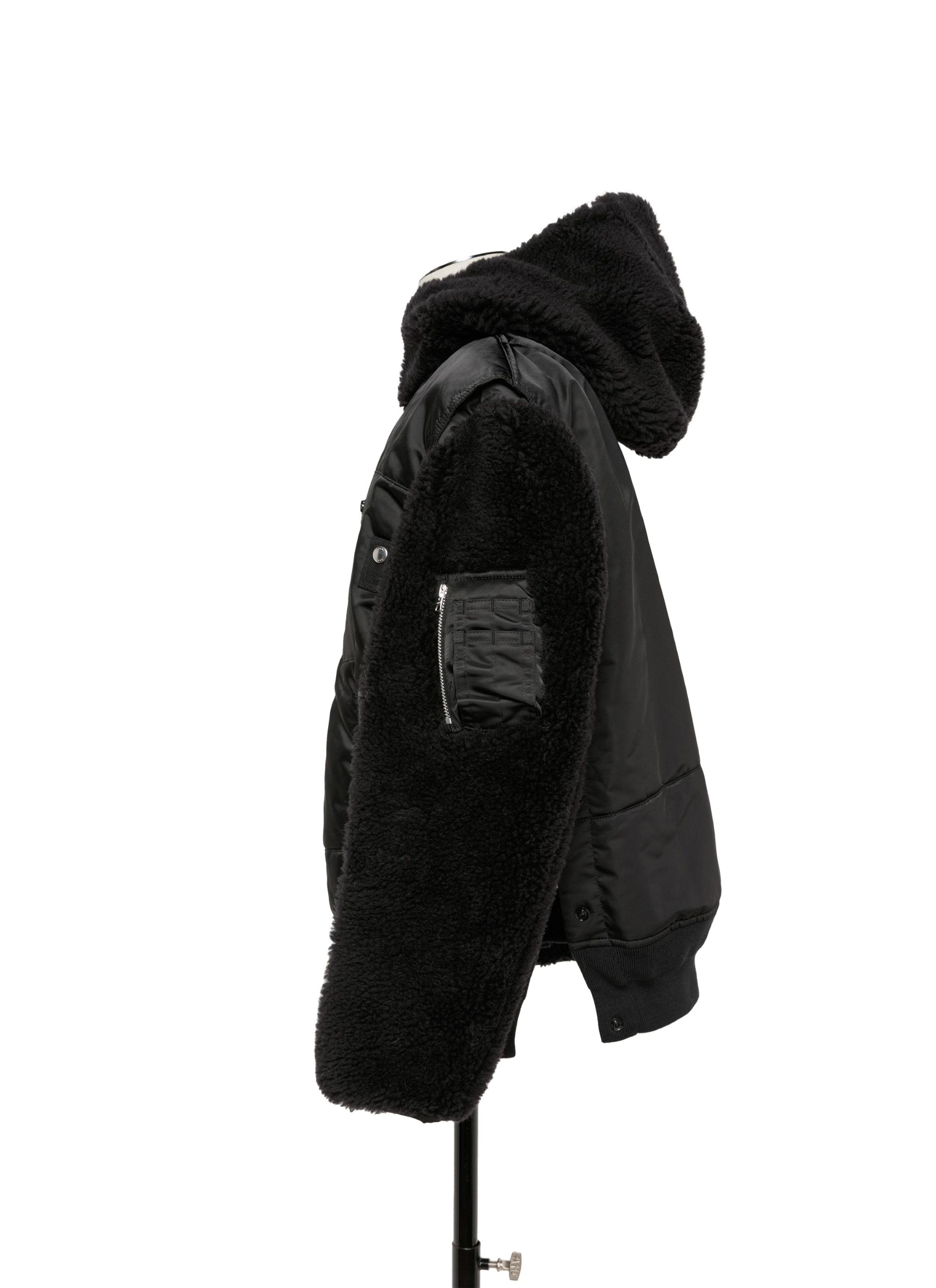 Faux Shearling x Nylon Twill Blouson - 3