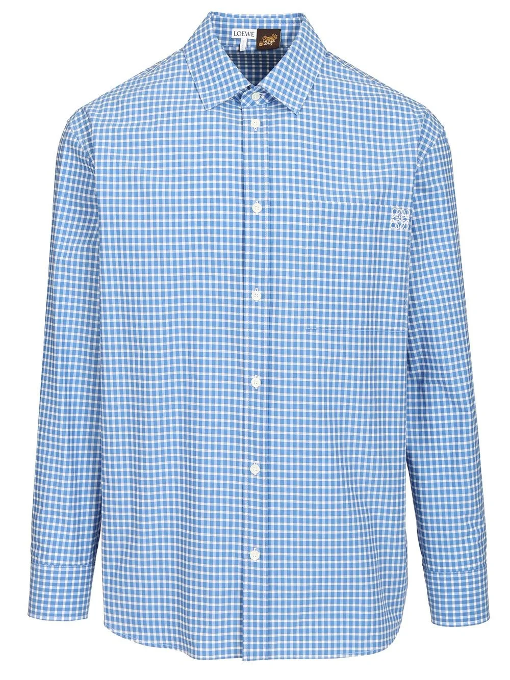 Loewe Paula's Ibiza Men Lightweight Textured Checked Cotton Shirt. - 1