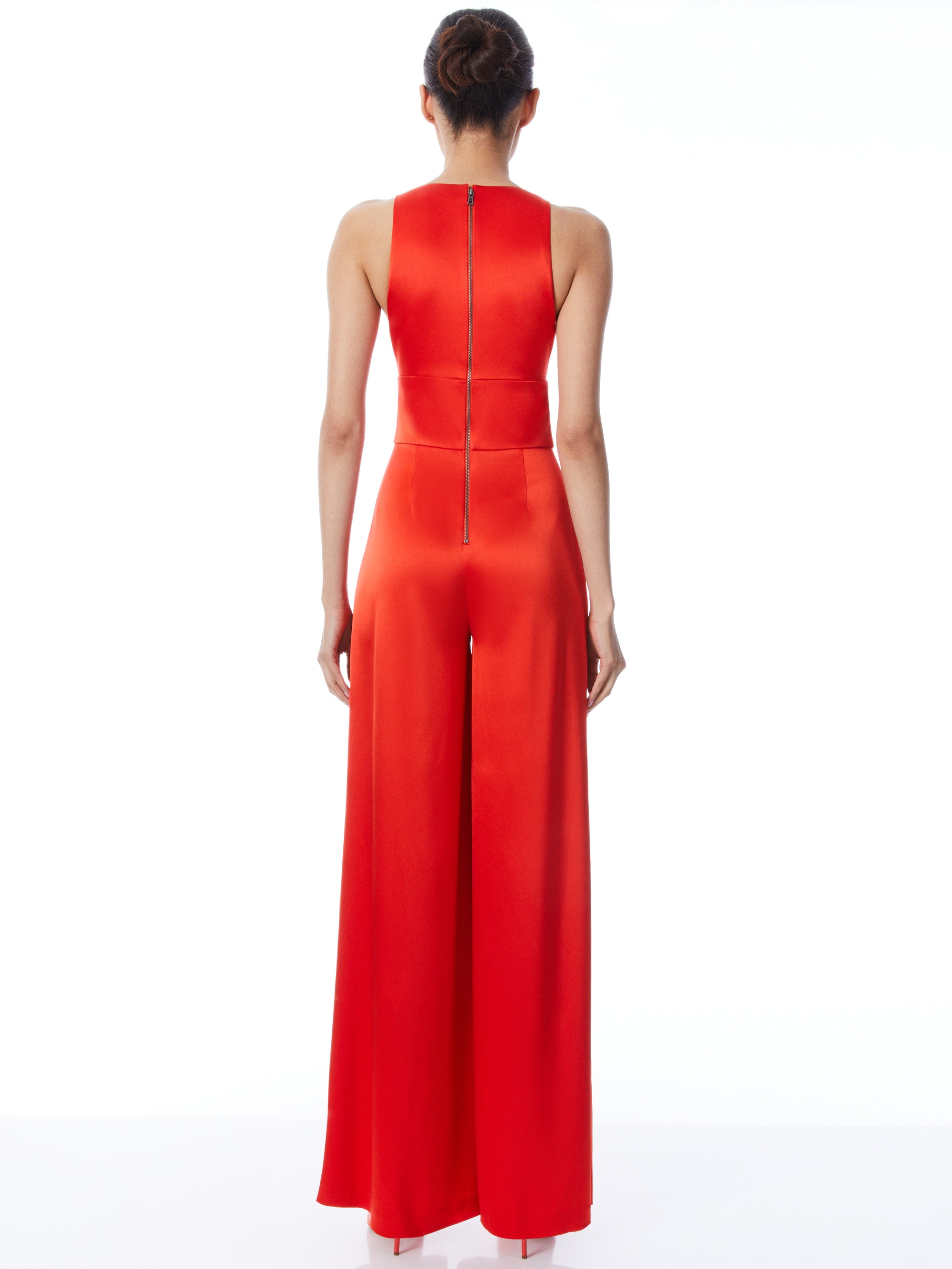 MYRTLE DEEP V-NECK WIDE LEG JUMPSUIT - 3