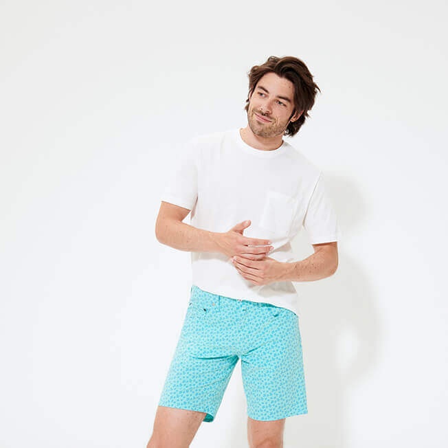 Men Cotton Bermuda Shorts Micro Ronde Des tortues - 3