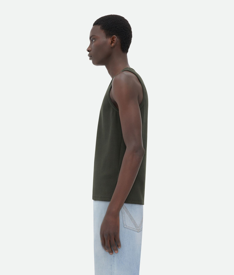 Bottega Veneta Slim Fit Cotton Stretch Ribbed Tank Top outlook