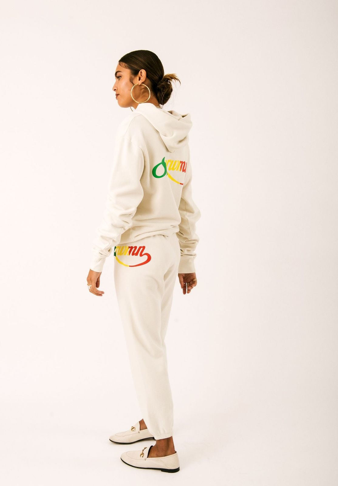 OFF WHITE RASTA SCRIPT COTTON LOGO HOODIE - 3