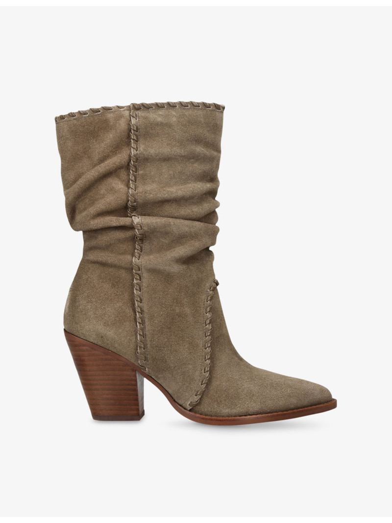 Julith Suede Heeled Ankle Boots 1