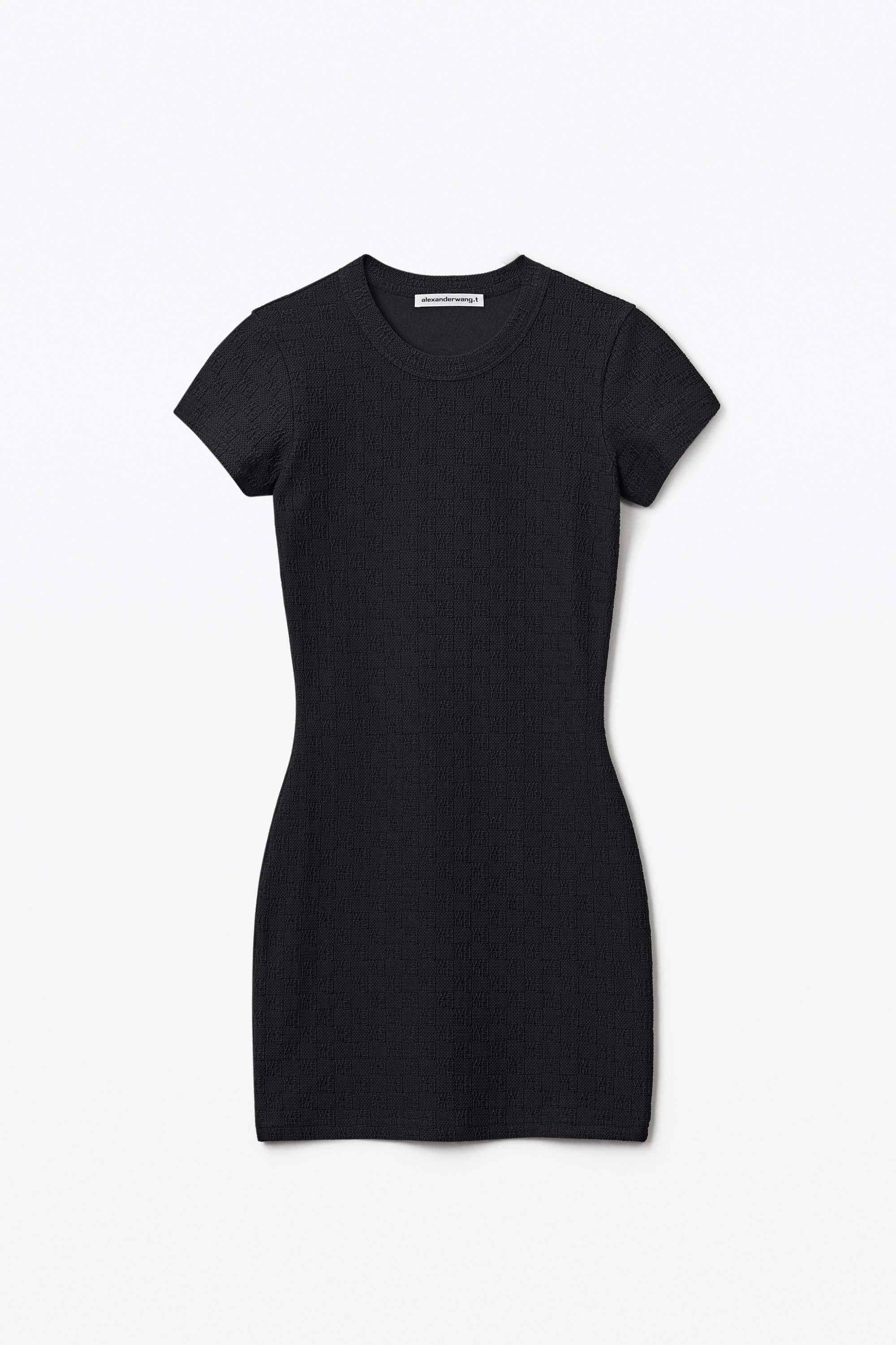 MINI DRESS IN TEXTURED LOGO JERSEY - 1