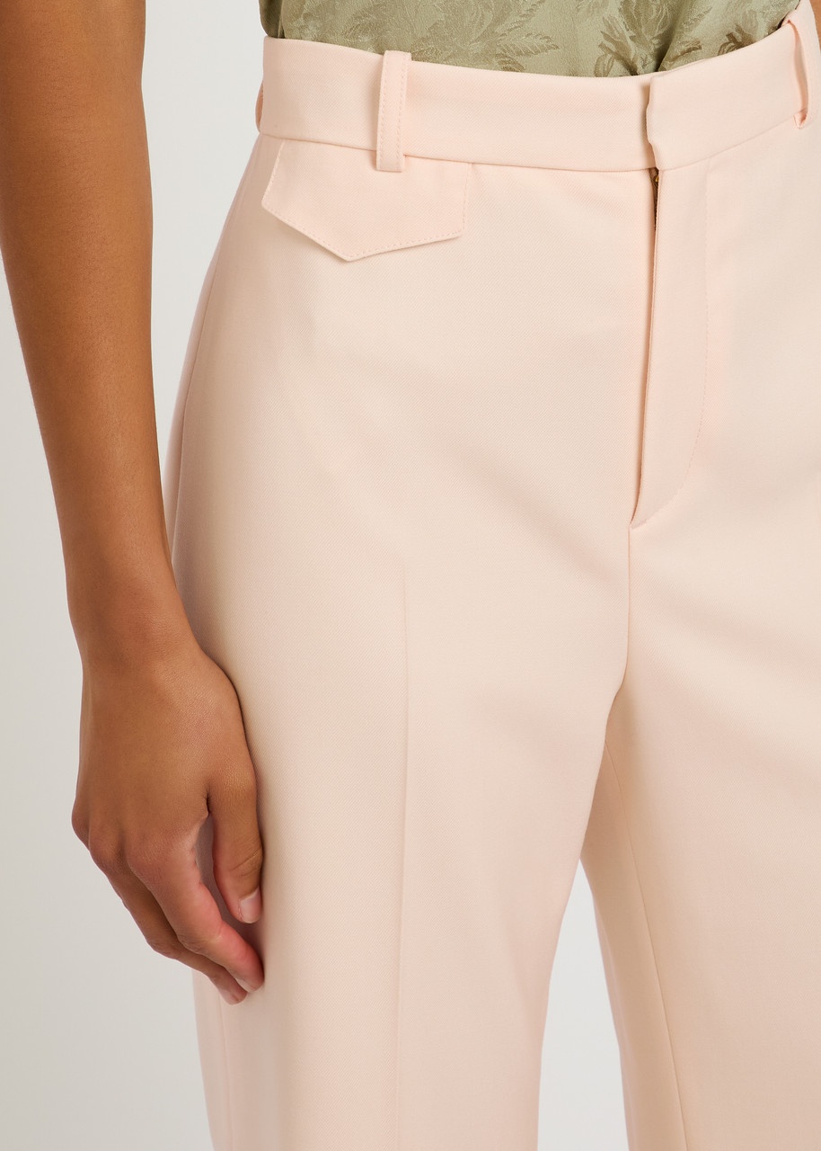 Chloe Flared-leg Wool Trousers - 5