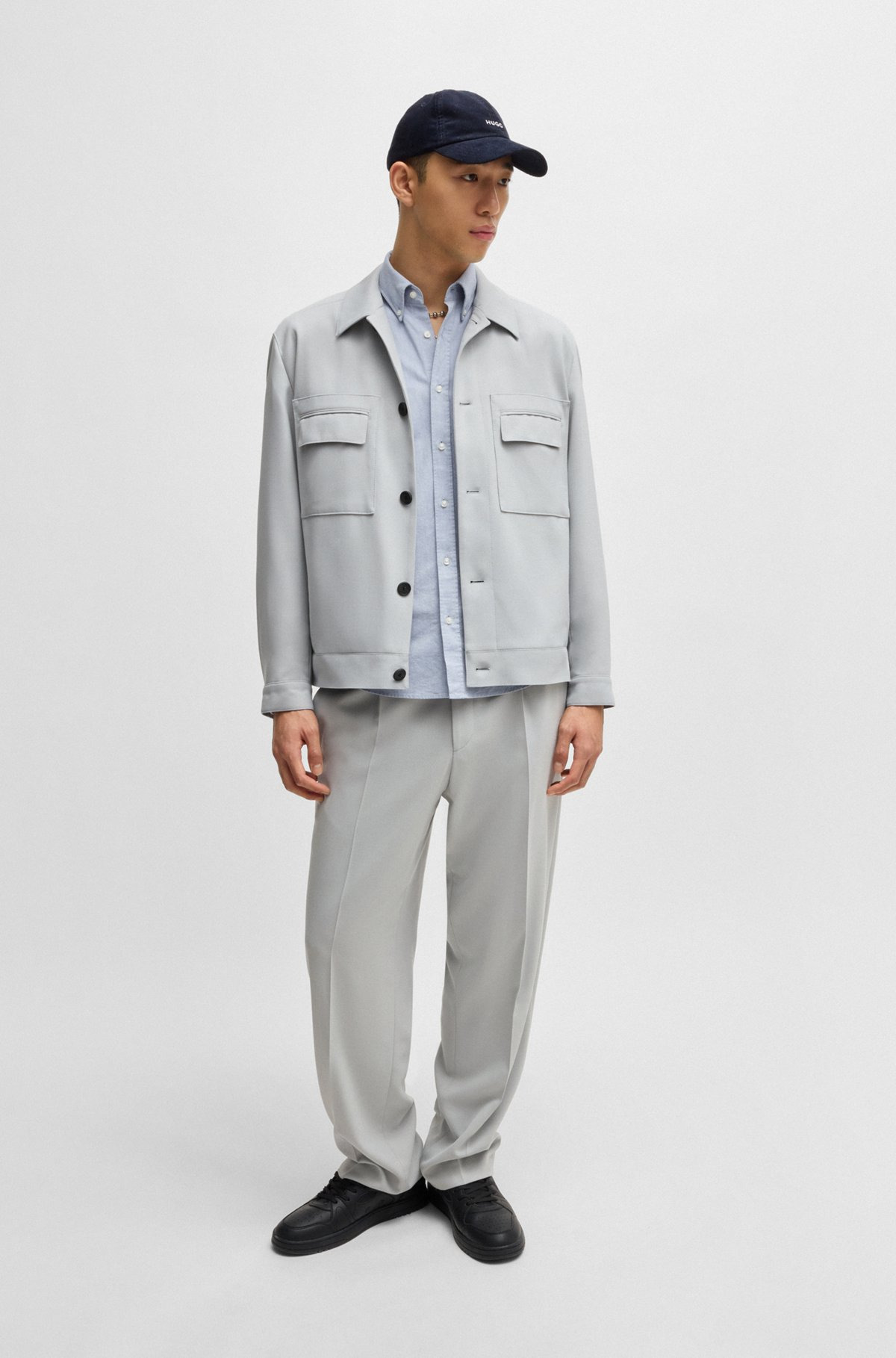 MODERN-FIT JACKET IN STRETCH TWILL - 3