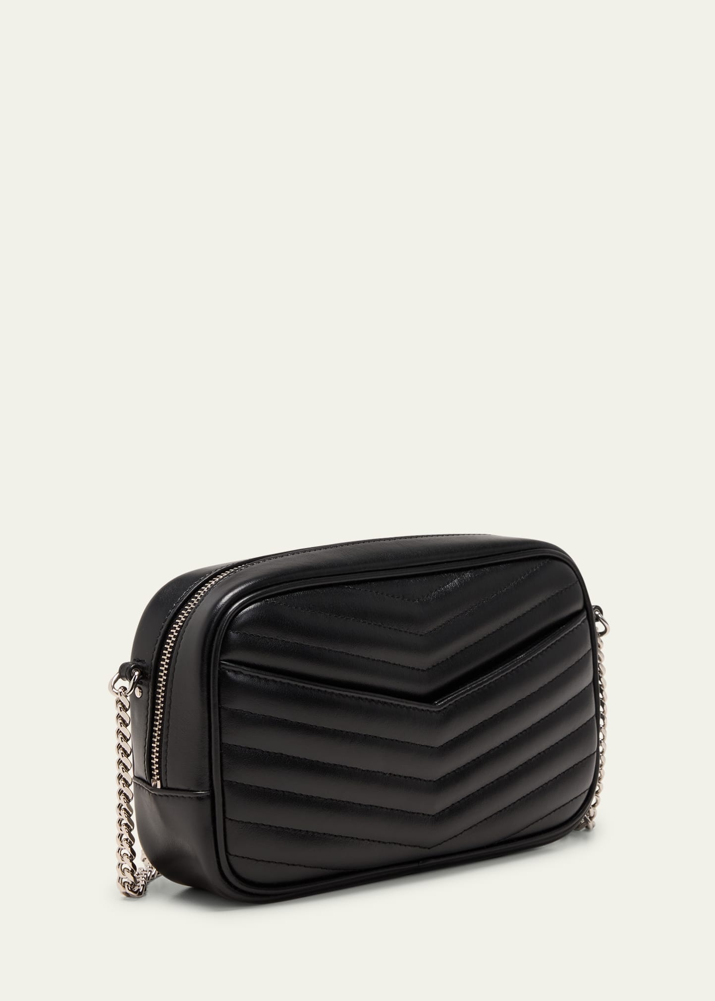 Lou Mini YSL Camera Bag in Smooth Quilted Leather - 3