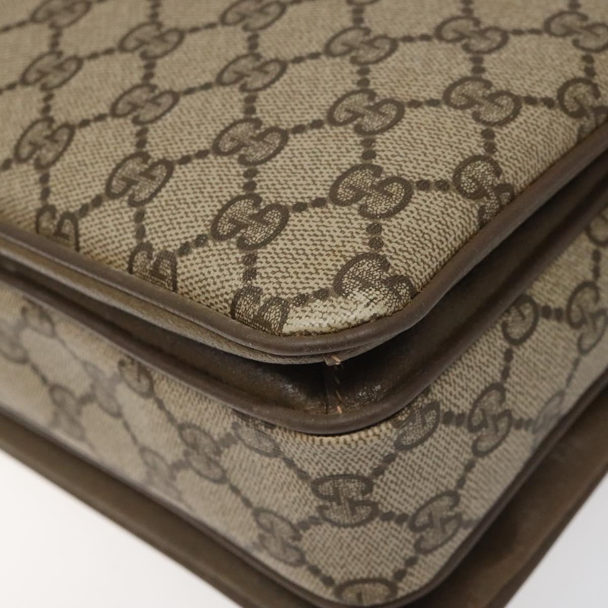 GUCCI GG Supreme Web Sherry Line Hand Bag Pvc Beige Gold 41 02 079 - 8