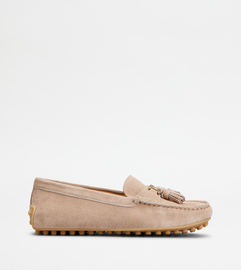 CITY GOMMINO DRIVING SHOES IN LEATHER - PINK - 1