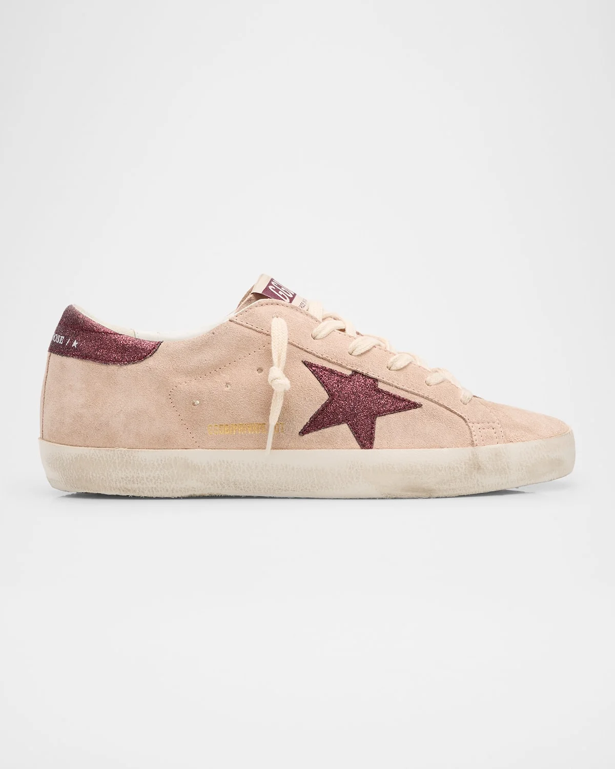 Super-Star Glitter Suede Low-Top Sneakers - 1