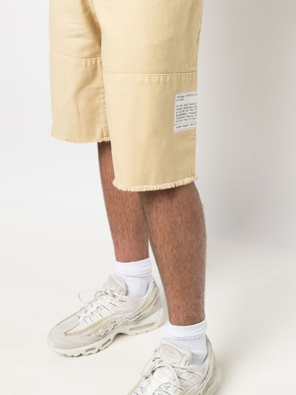 raw-edge denim shorts - 5